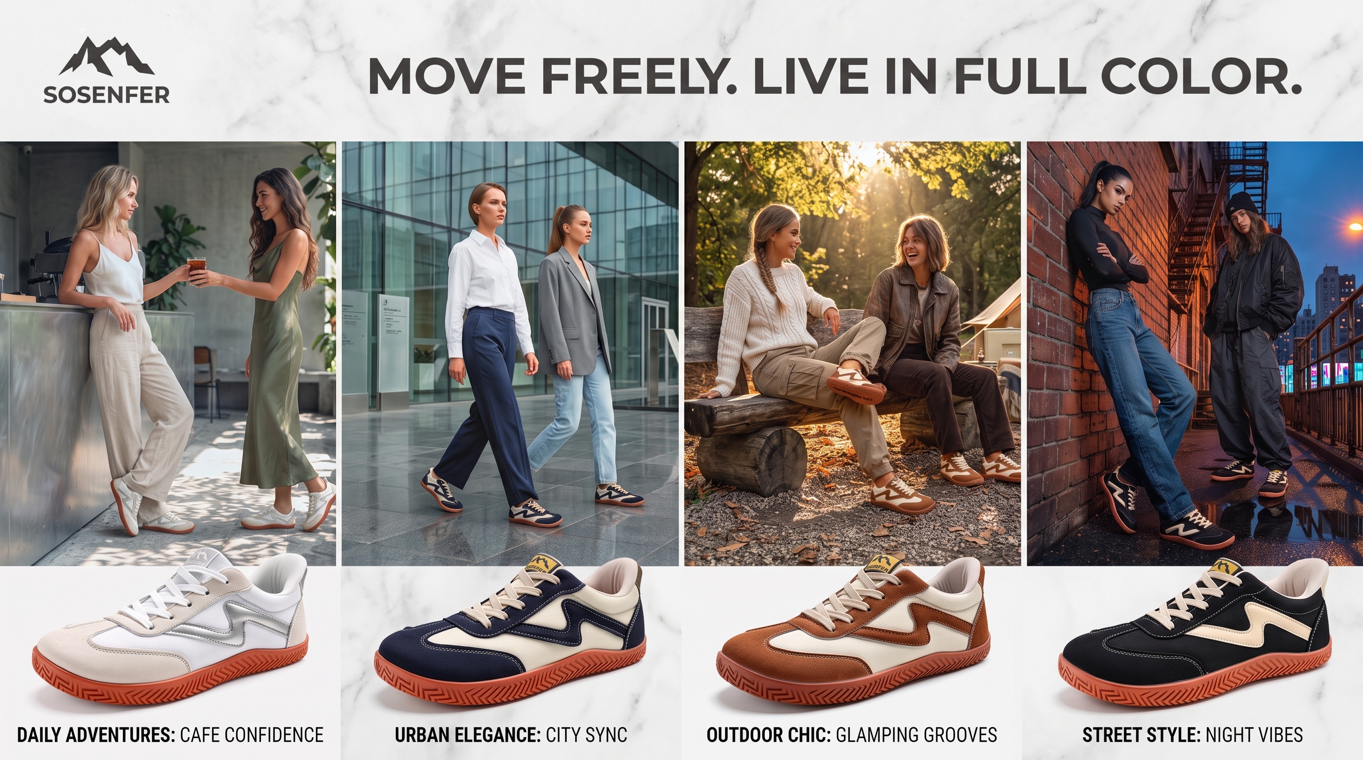 thumbnail video image 2 of Sosenfer Barefoot Shoes Women,Wide Toe Box Zero Drop Womens Shoes,Slip on Shoes Woman Non-Slip Lightweight Walking Shoes,Casual Sneakers for Women White Gray Size 10.5, 2 of 9