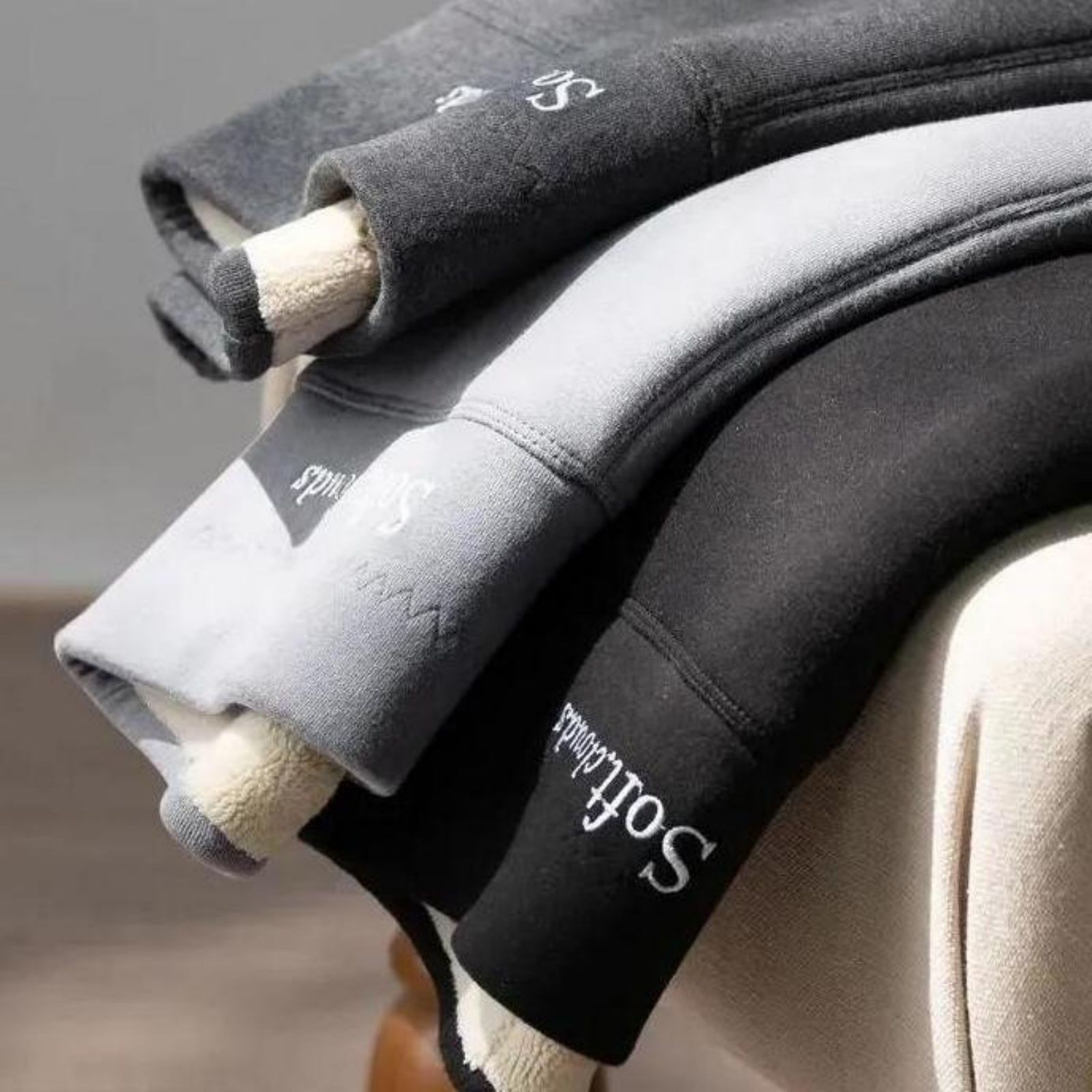 thumbnail video image 2 of Delayuji Womens Thermal Underwear Autumn and Winter Plus Thicken Outside Wear High Waisted Small Pants Warm Bottom Cotton Pants Thermal Underwear for Women Gray Xxl, 2 of 9