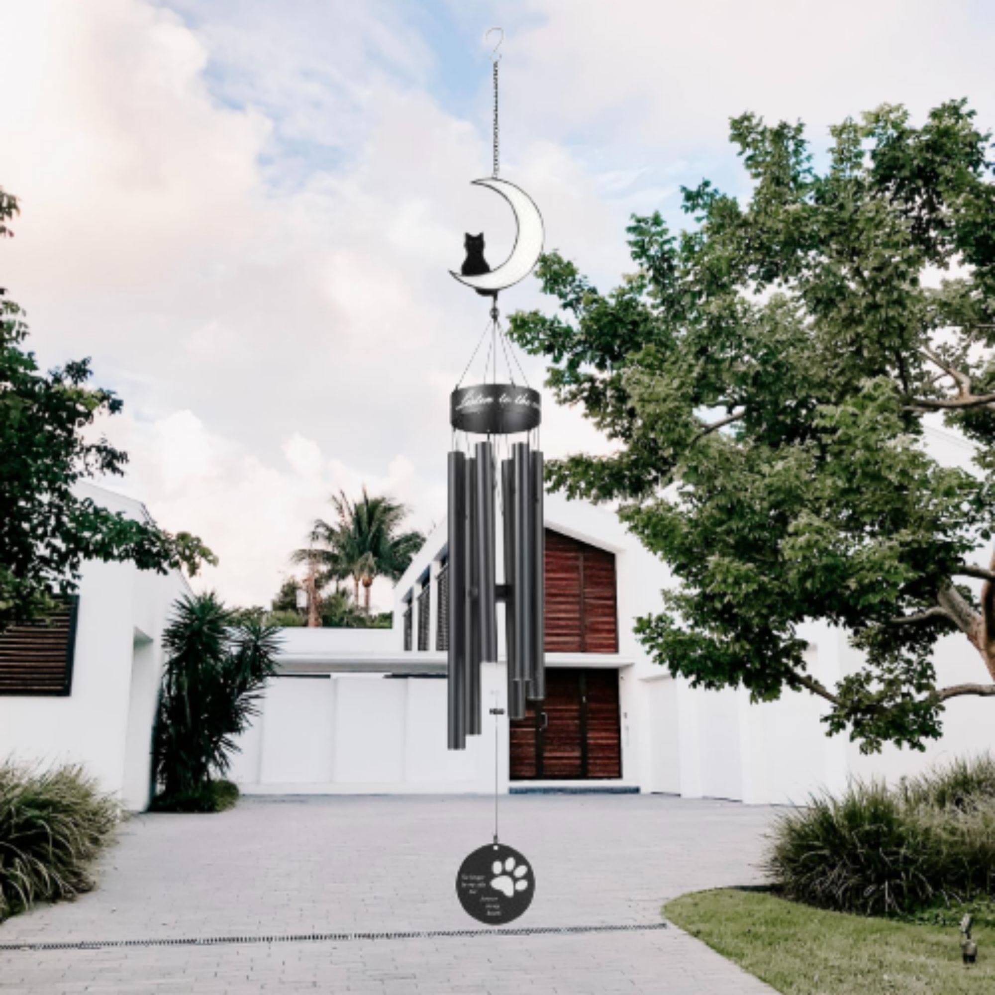 thumbnail video image 2 of Wind Chimes High Quality Large 43in 2.5lb Heavy Cat Memorial Musical Memorial Decor Original 59.99, 2 of 10