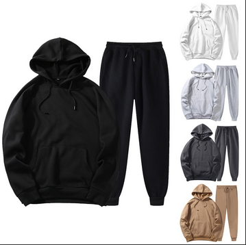 thumbnail video image 2 of SNOWSONG Mens Sweat Suits 2 Piece Set, Mens Fall / Winter Sports Leisure Sweatshirt + Pants Set, Men Clothing Set, Big and Tall Track Suits for Men 1PC Sweatshirt + Pant White M, 2 of 4
