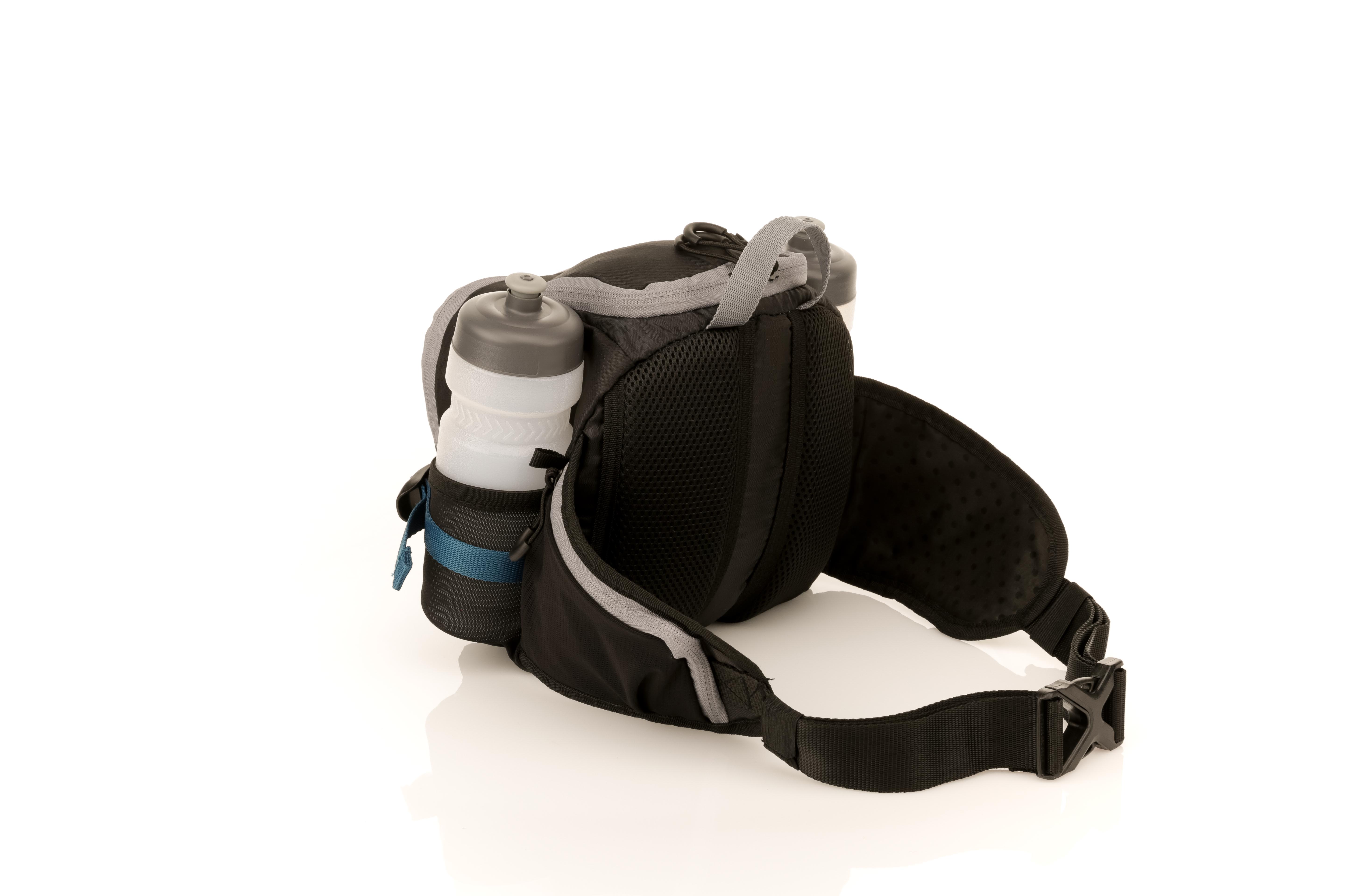 INOOMP 12 Pocket Can Holster Vest Mountaineering Outdoor Beer Belt Drink  Storage Waist Bag for Carrying Travel Supplies (Black)