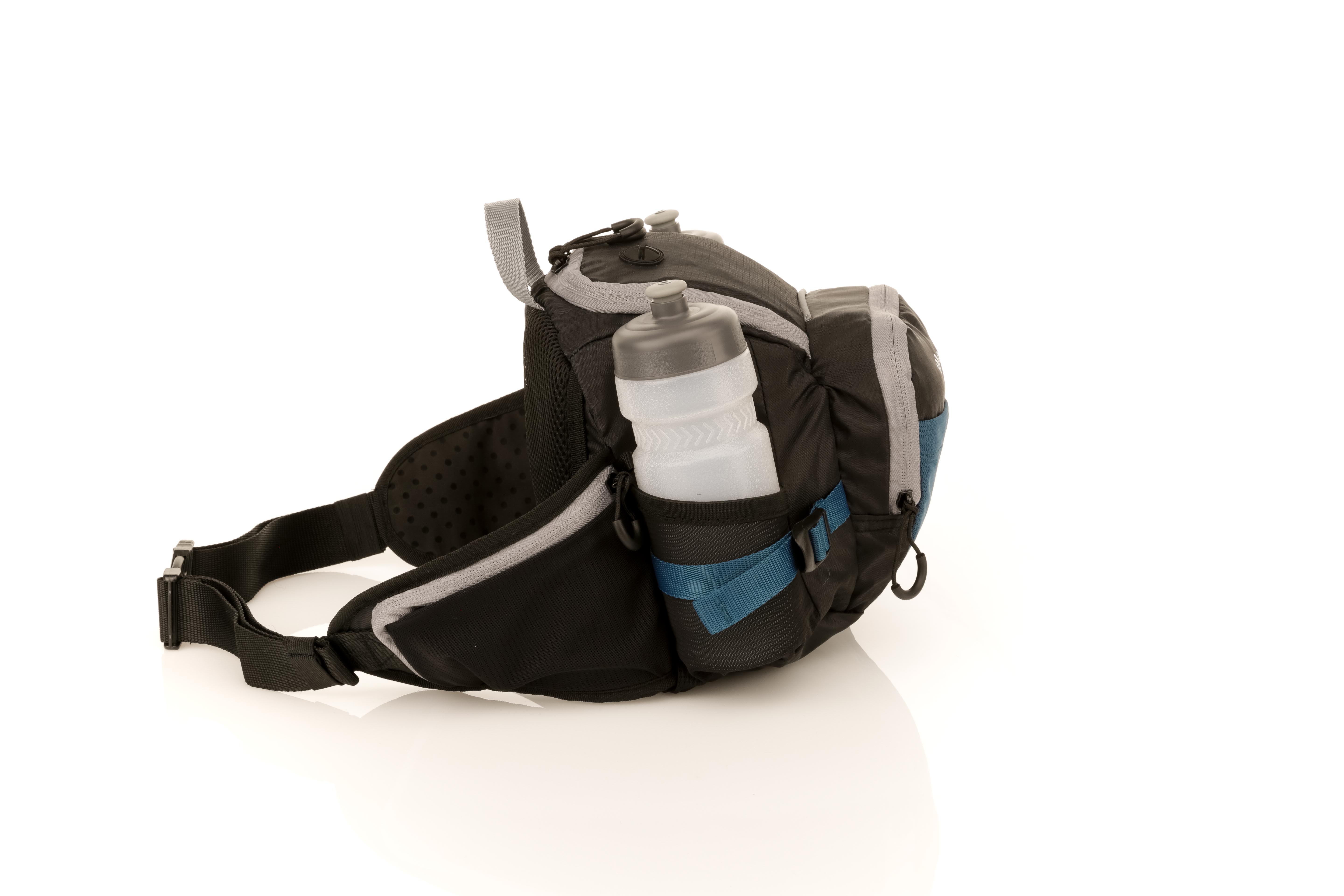 INOOMP 12 Pocket Can Holster Vest Mountaineering Outdoor Beer Belt Drink  Storage Waist Bag for Carrying Travel Supplies (Black)