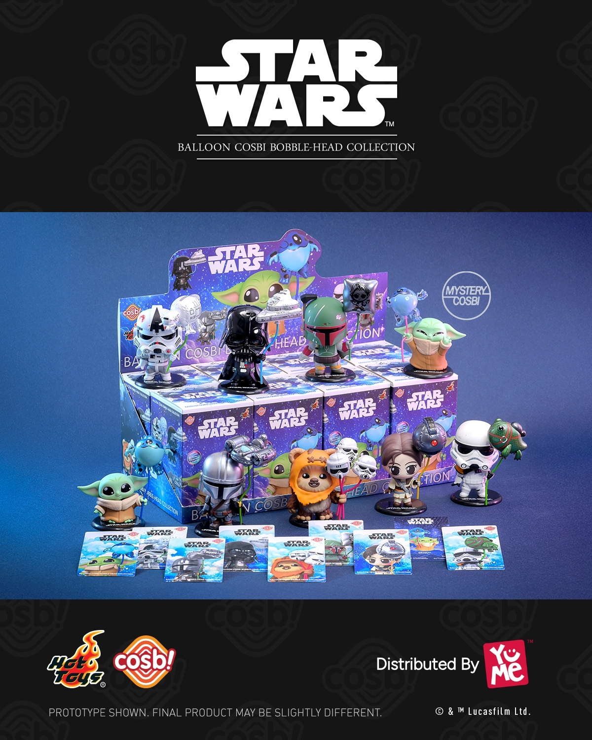 YuMe Star Wars Cosbi Balloon Series Bobble-Head Blind Box