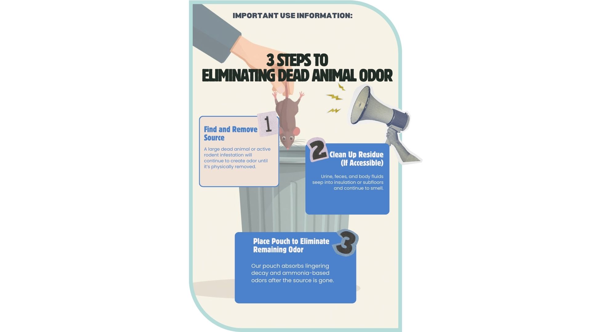 thumbnail video image 2 of Nature's Pure Edge All Natural Odor Eliminator Reusable Dead Animal Deodorizing Pouch, 2 of 7