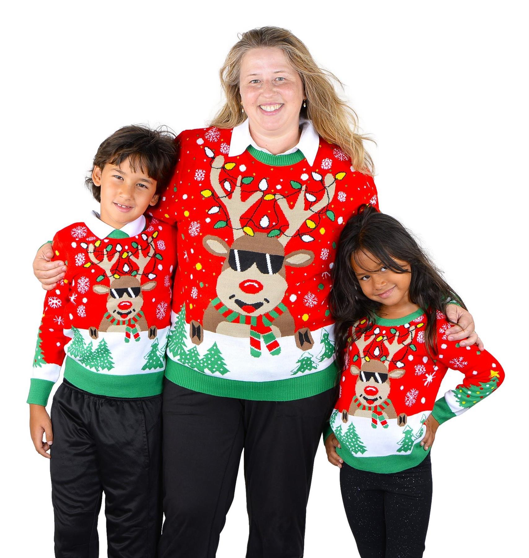 thumbnail video image 2 of Socal Look Kids Christmas Sweater, Children's Acrylic Holiday Pullover, 11-12 Years, 2 of 9