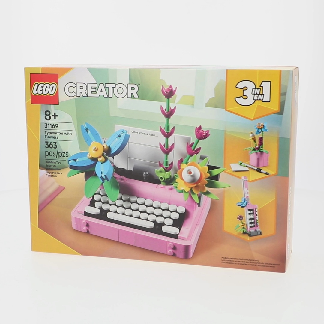 LEGO Creator 3 in 1 Typewriter with Flowers - Building Toy with 3