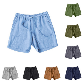 thumbnail video image 2 of Mens Shorts SNOWSONG Men's Casual Solid Color Tie-Dye Beach Shorts Cotton Linen Sports Shorts, Gym Shorts Men Plus Size Shorts Mens Shorts Casual, Sale Gray L, 2 of 4