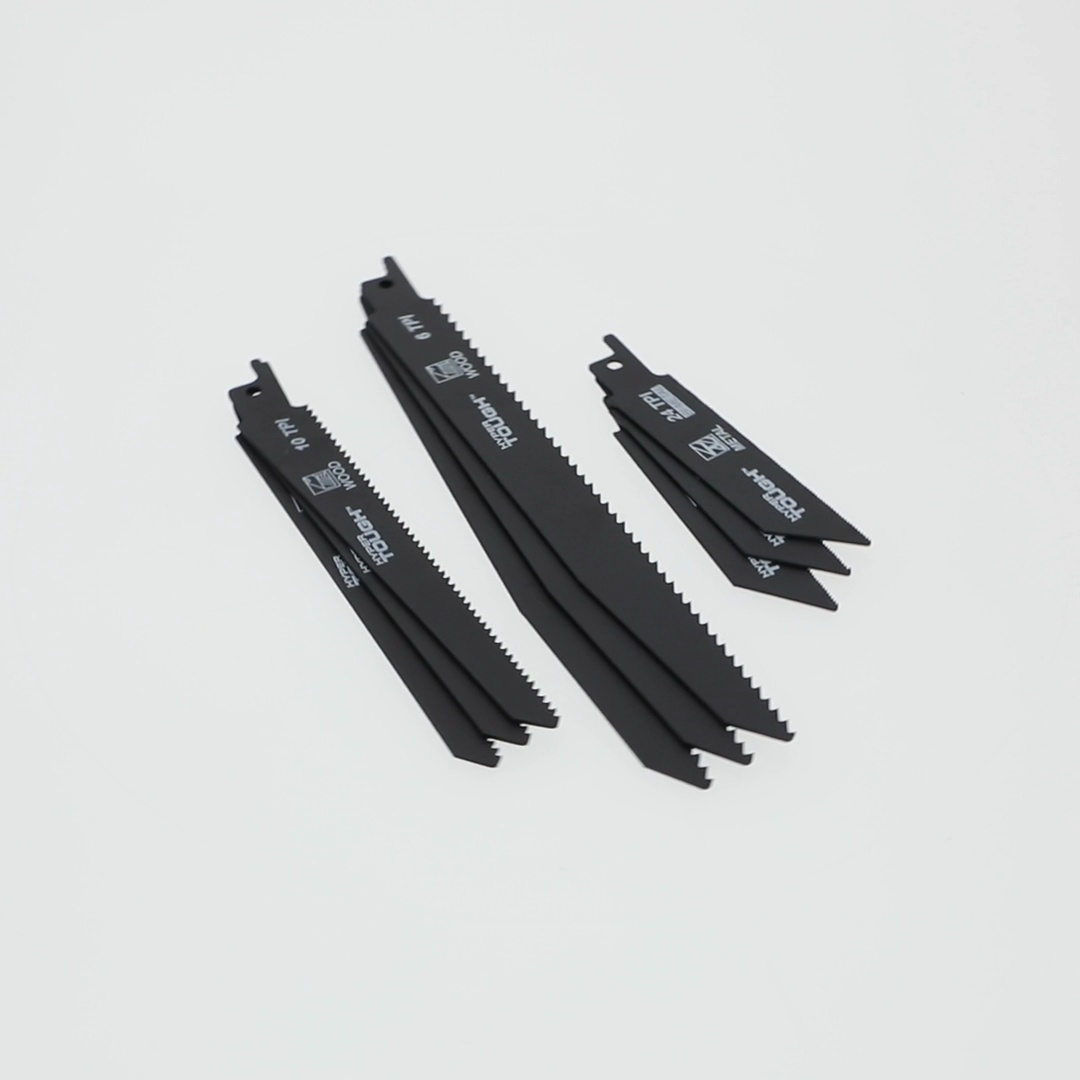 Hyper Tough 9 Piece Reciprocating Saw Blades, Steel Material