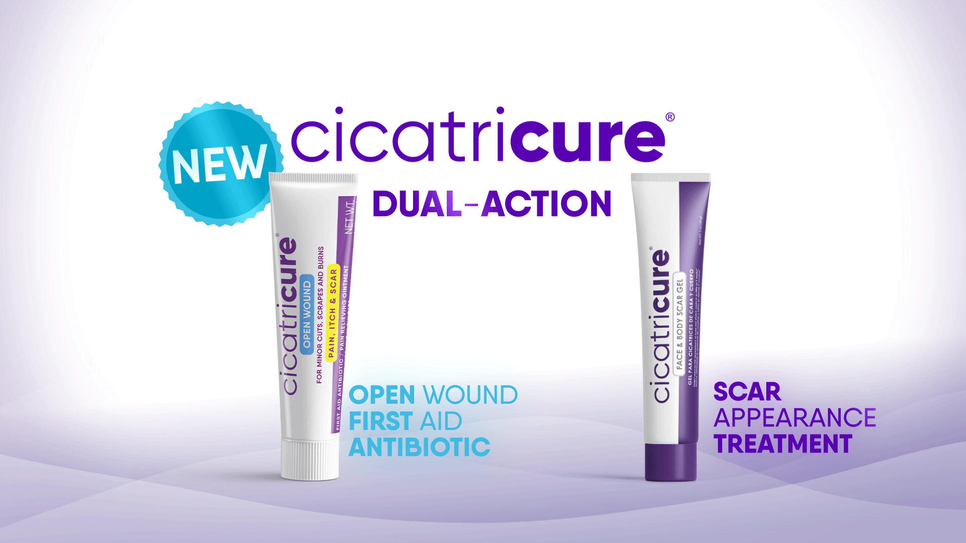 thumbnail video image 2 of Cicatricure Skin Recovery Kit: Advanced Scar Gel & Open Wound Care Antibiotic, Adults & Kids, 2-Pack, 2 of 12