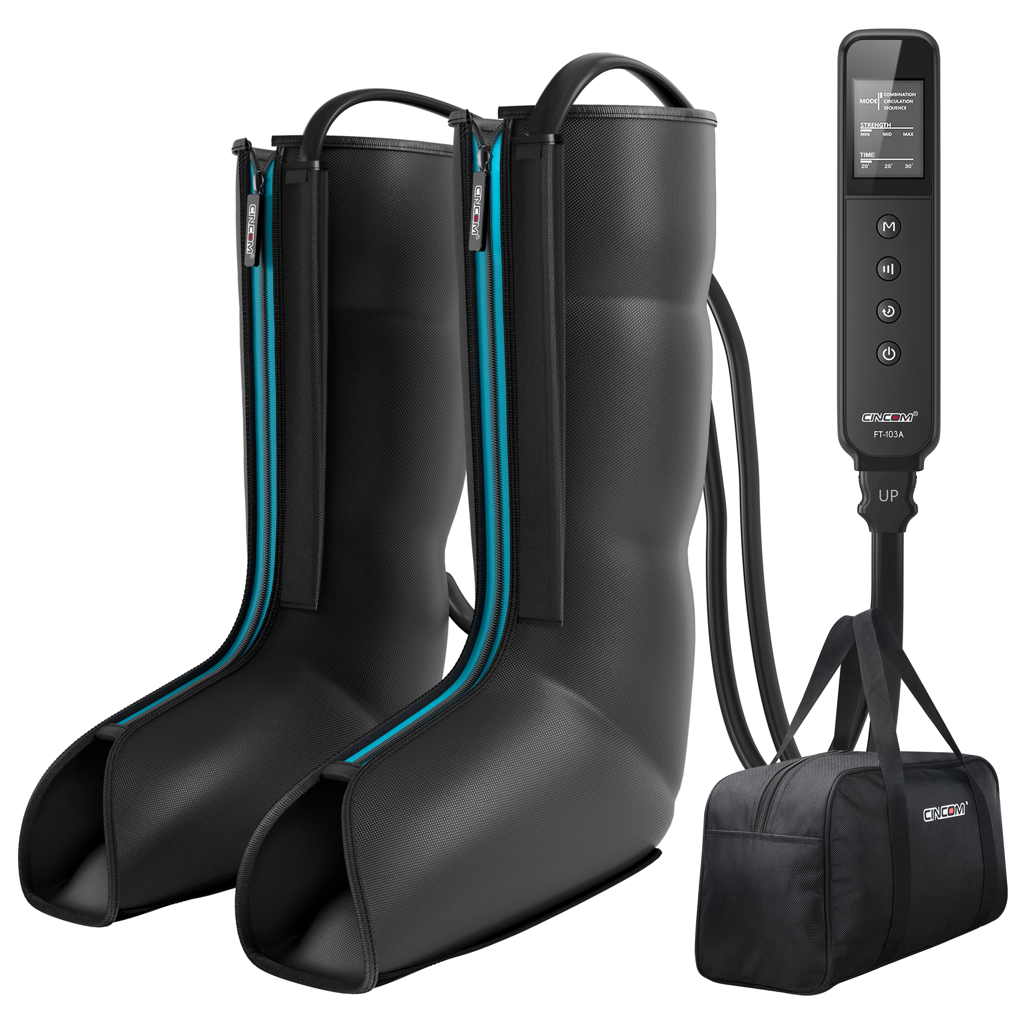 thumbnail video image 2 of CINCOM Leg and Foot Massager for Circulation, Air Compression Calf Knee Massager, Handheld Controller with Multiple Massage, Leg Wraps Massage Boots for Pain Relief, 2 of 11