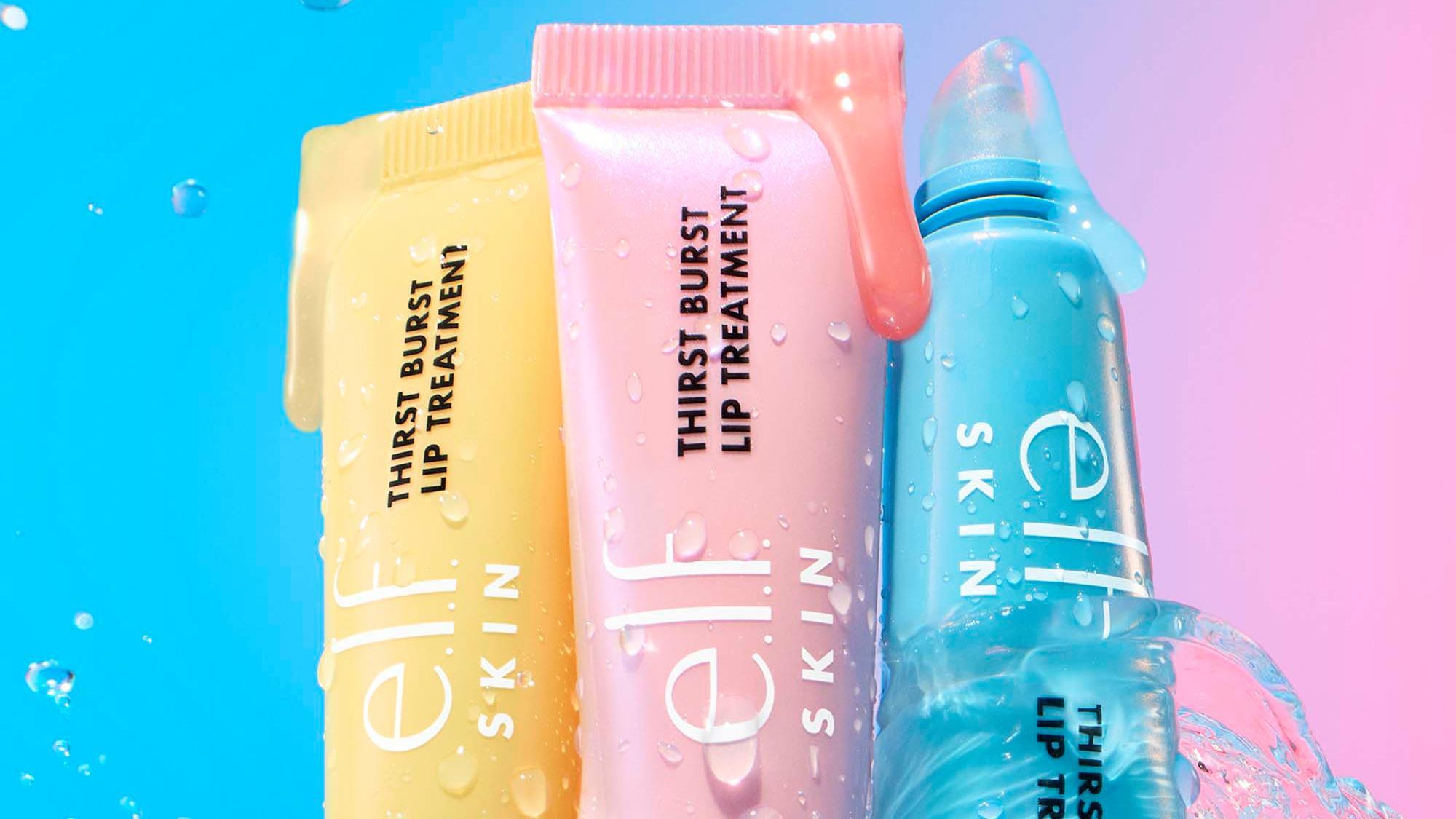 thumbnail video image 2 of e.l.f. SKIN Thirst Burst Lip Treatment Sheer Blue Hibiscus, 2 of 15