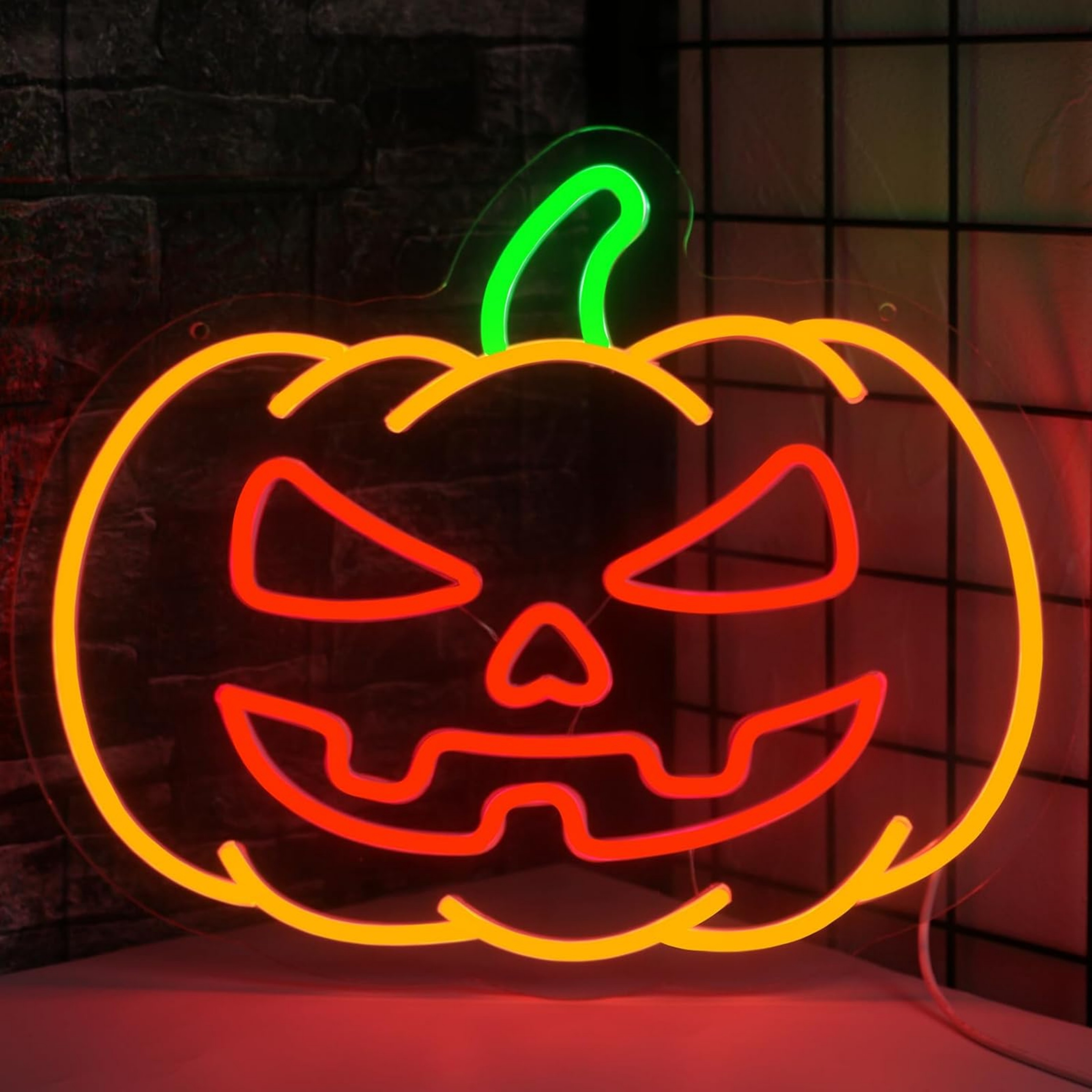 thumbnail video image 2 of UPONRAY Pumpkin Neon Signs, 14.1"*12.4" Dimmable & USB-Powered LED Neon Light, Stylish Wall Decor for Halloween Party, Home, Bar, Shop, Haunted House, 2 of 11