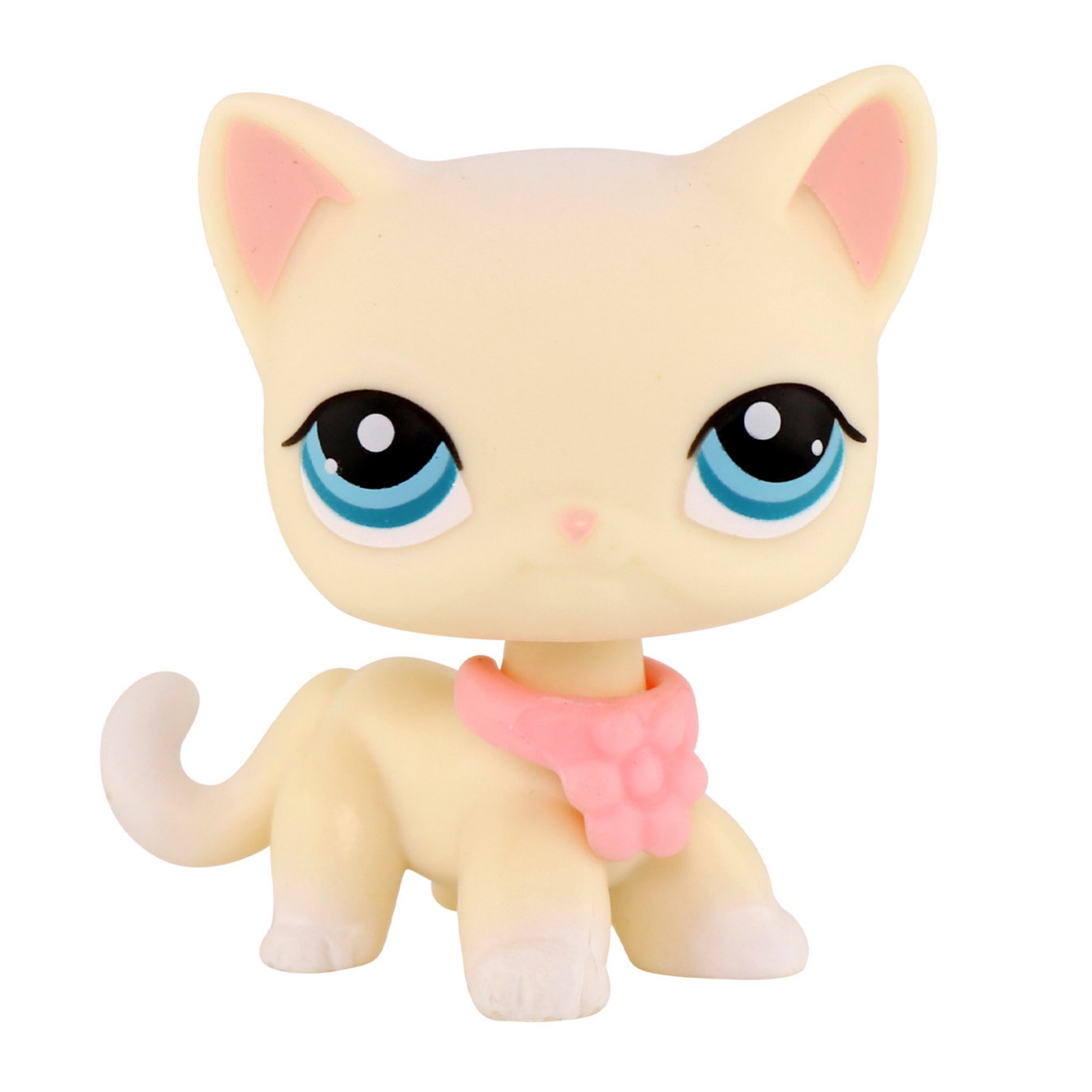 thumbnail video image 2 of Minilps Pet Toy Short Hair Cat #410 with Plastic Collar Accessories,Collectible Mini Toy Figurines, 2 of 8