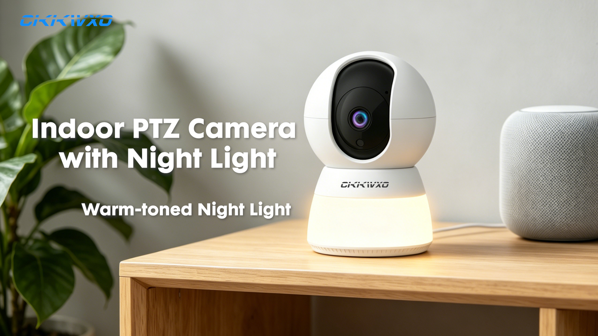 thumbnail video image 2 of CiKiKWXO 5MP 2.5K Indoor Security Camera with Night Light, Dual-Band WiFi Home Camera, Baby Monitor & Pet Camera, Smart Motion Tracking, Color Night Vision, 2-Way Audio, Works with Alexa, 2 of 11