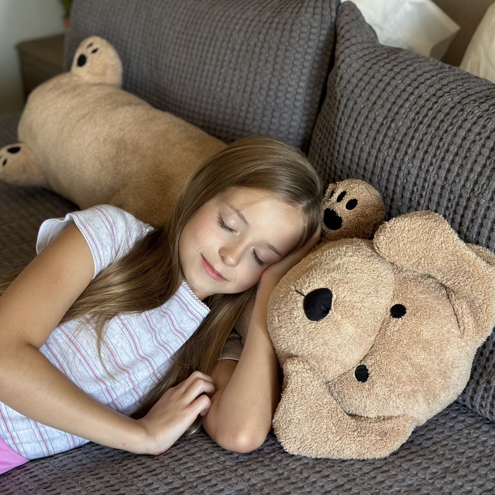 MorisMos 43.3 Inch Dog Plush Pillow, Golden Retriever with Big