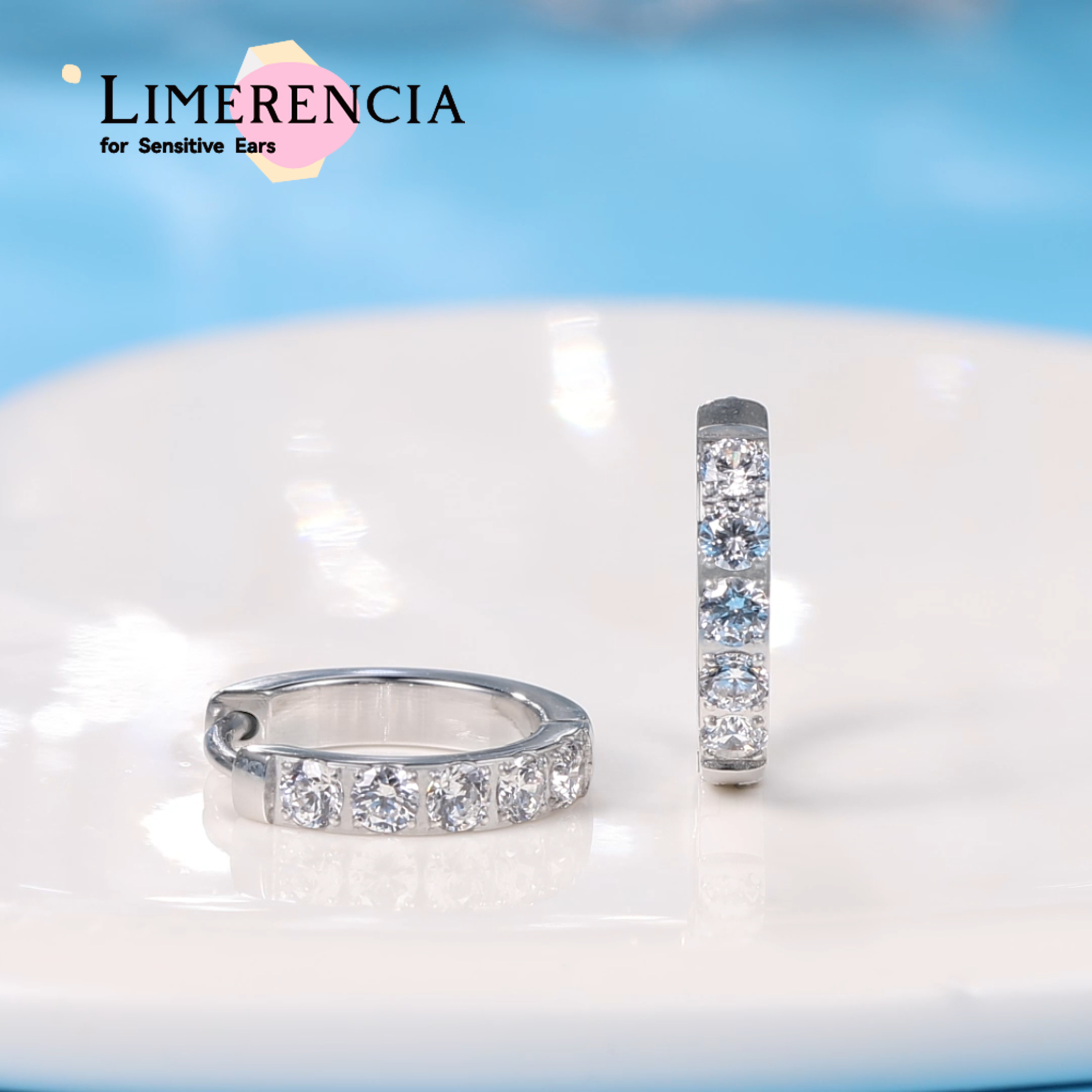 thumbnail video image 2 of Limerencia G23 Pure Titanium Hypoallergenic Huggie Hoop Earrings for Women Sensitive Ears (10mm), 2 of 8