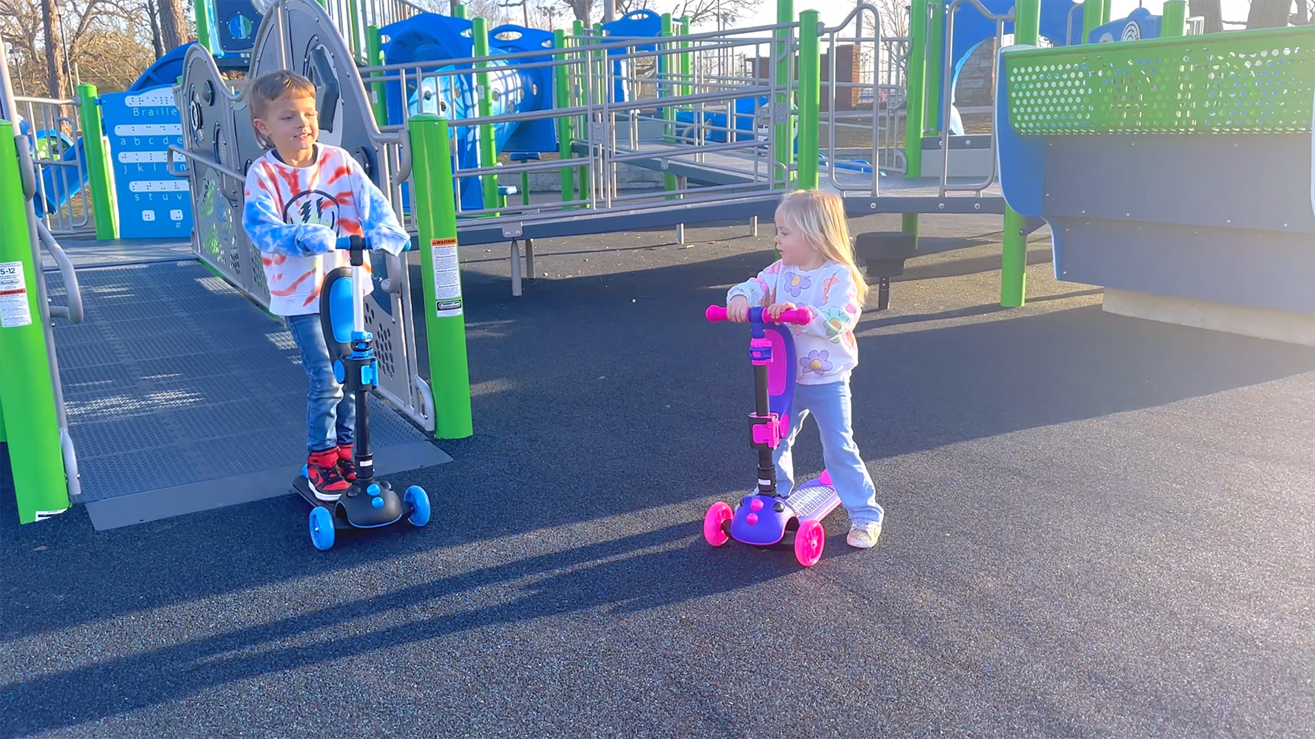 thumbnail video image 2 of Gotrax KS3 Pro Kids Folding Kick Scooter with One-Click Removable Seat, 3 Extra-Wide LED Light-Up Wheels, Anti-Slip Deck, Adjustable Handlebars, Lean-to-Steer, Ages 2-8, 2 of 8