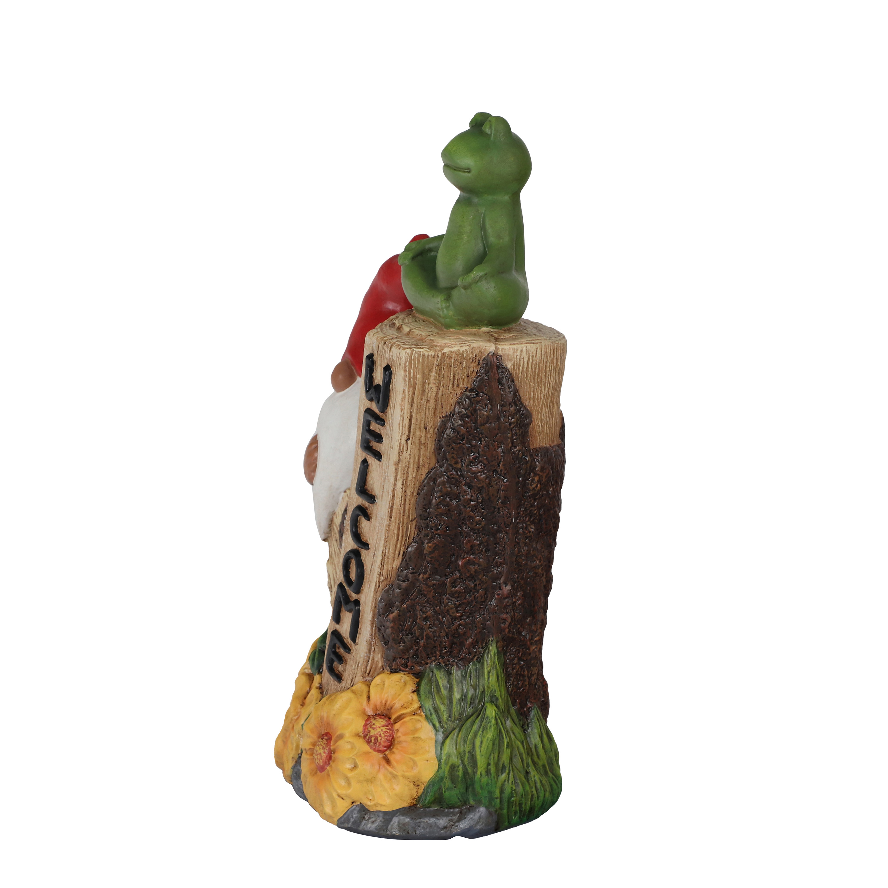 Backyard Glory 13.125-in H x 9.5-in W Green Frog Garden Statue in the  Garden Statues department at