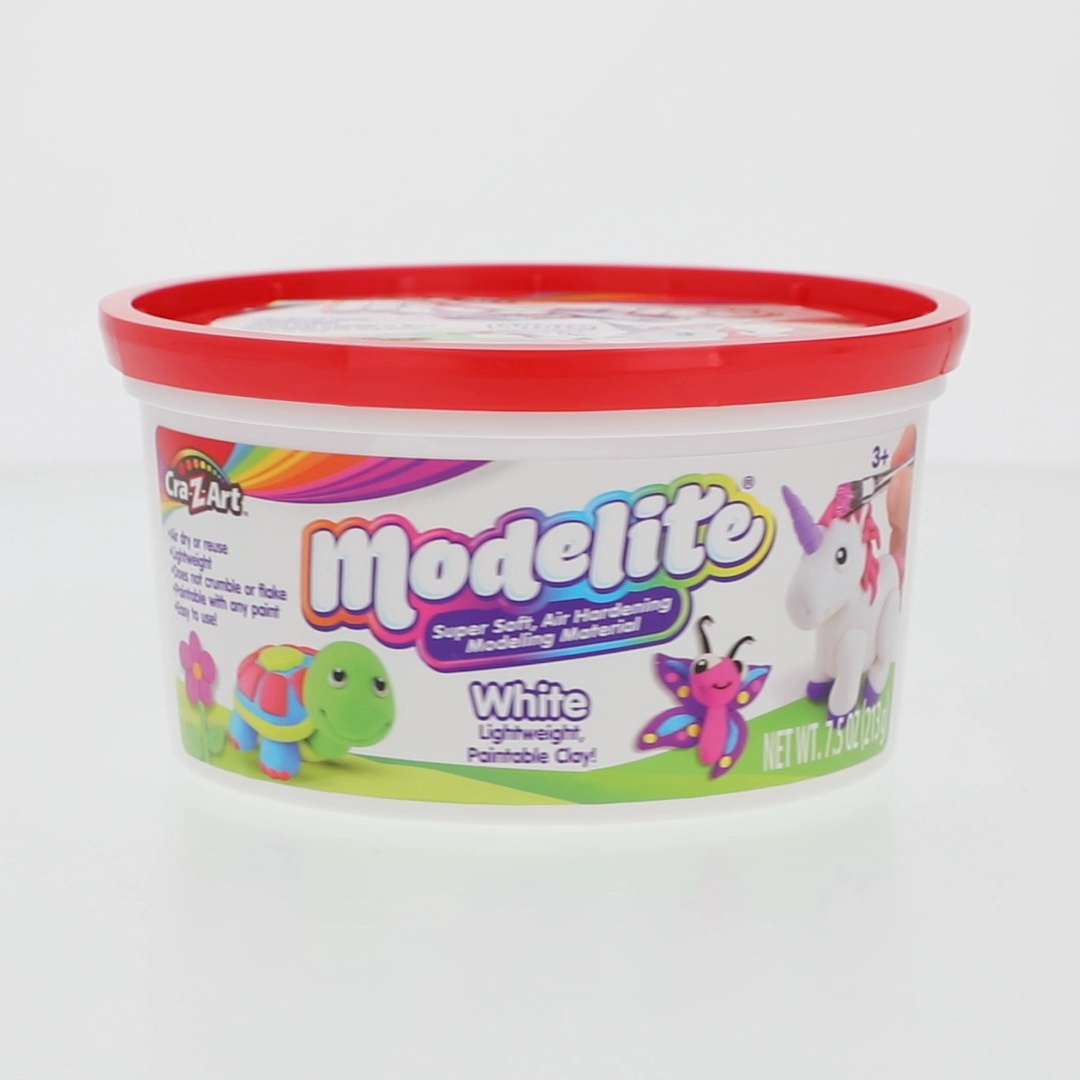 Cra-Z-Art Modelite Lite Weight Modeling Clay, White, Ages 3 and Up