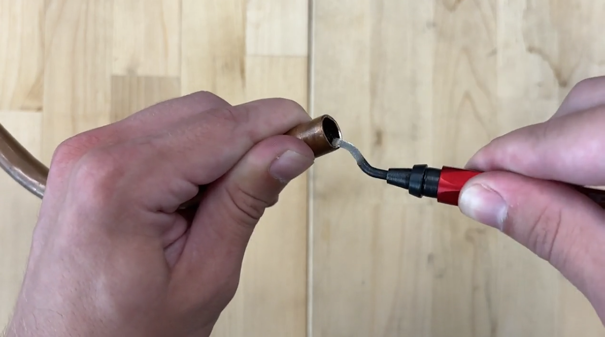 thumbnail video image 2 of Performance Tool W2960 Pipe Reamer and Deburring Tool for Metal, PVC, and Conduit with Swivel Head and Quick Release Blade Change, 2 of 10
