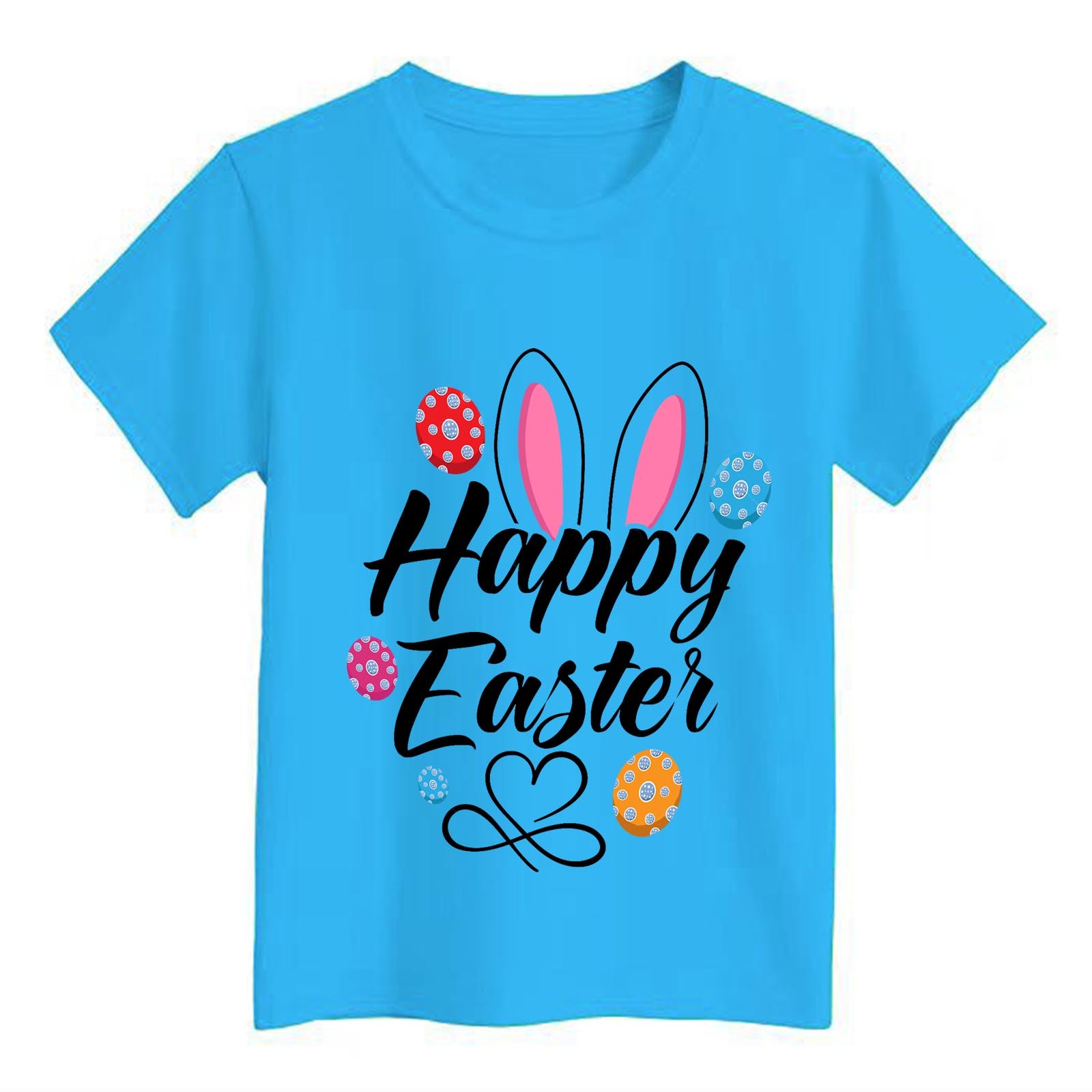 thumbnail video image 2 of Boys Girls Easter Shirts Vintage Breathable White Rabbit Face Print Summer Easter Tshirt 2026 Kids Happy Easter Crew Neck Short Sleeve Tee Tops, 2 of 6