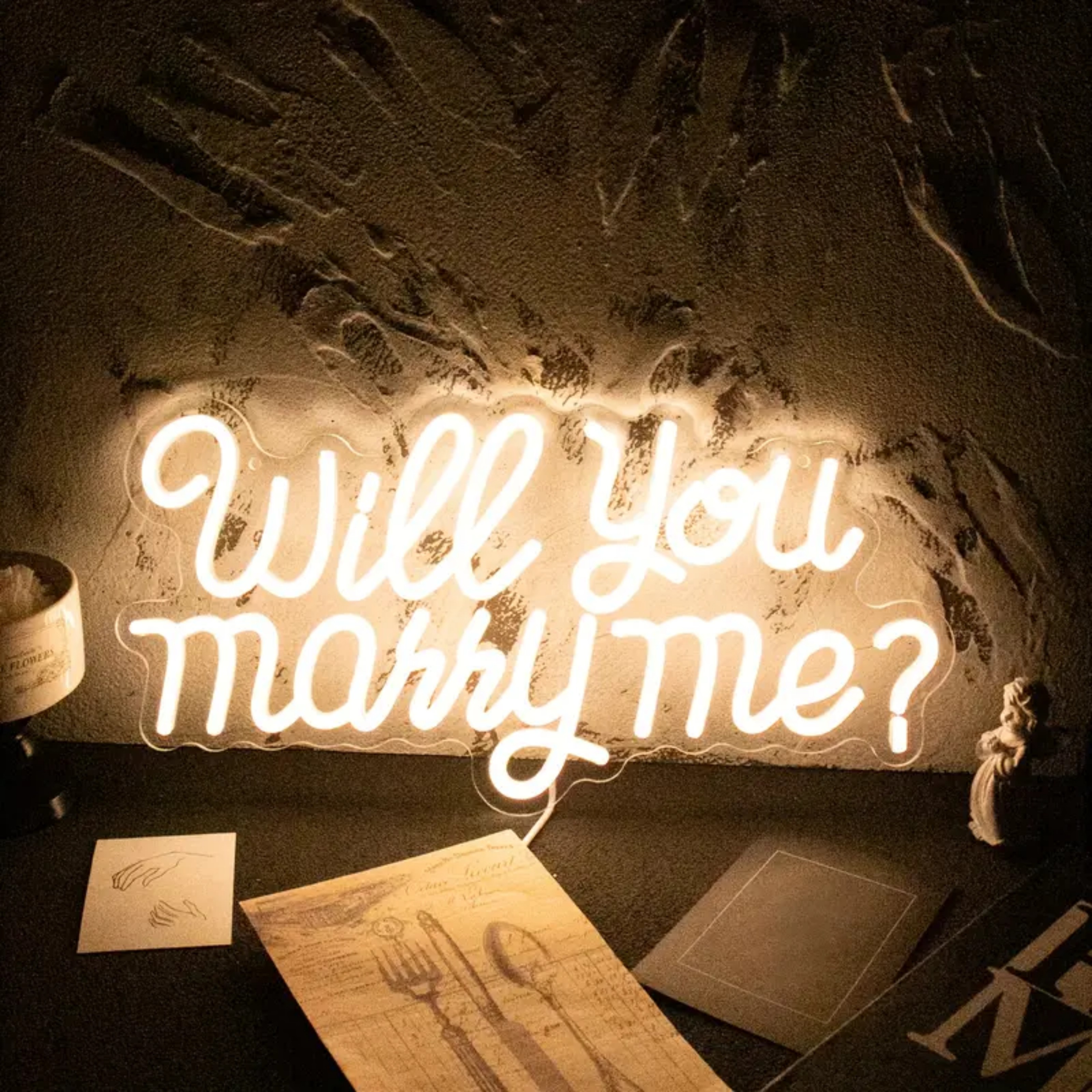 thumbnail video image 2 of UPONRAY Will You Marry Me Neon Signs, 16.5"*8.2" Dimmable & USB-Powered LED Neon Light, Stylish Wall Decor as gifts for Valentine's Day, Engagement Party, Lover, 2 of 8