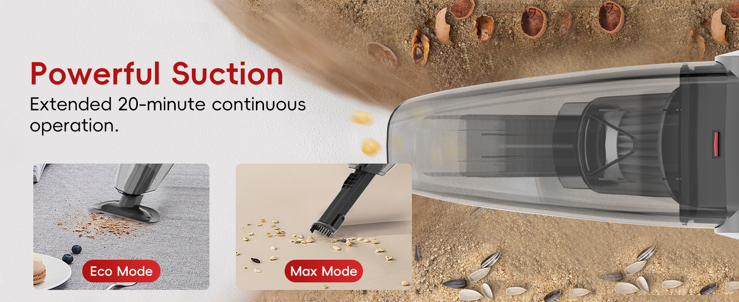 thumbnail video image 2 of WHALLULTRA Cordless Handheld Vacuum Cleaner with Charging Dock, Lightweight Portable Design for Home Daily Cleaning, Countertop/Compact Storage, 2 of 8