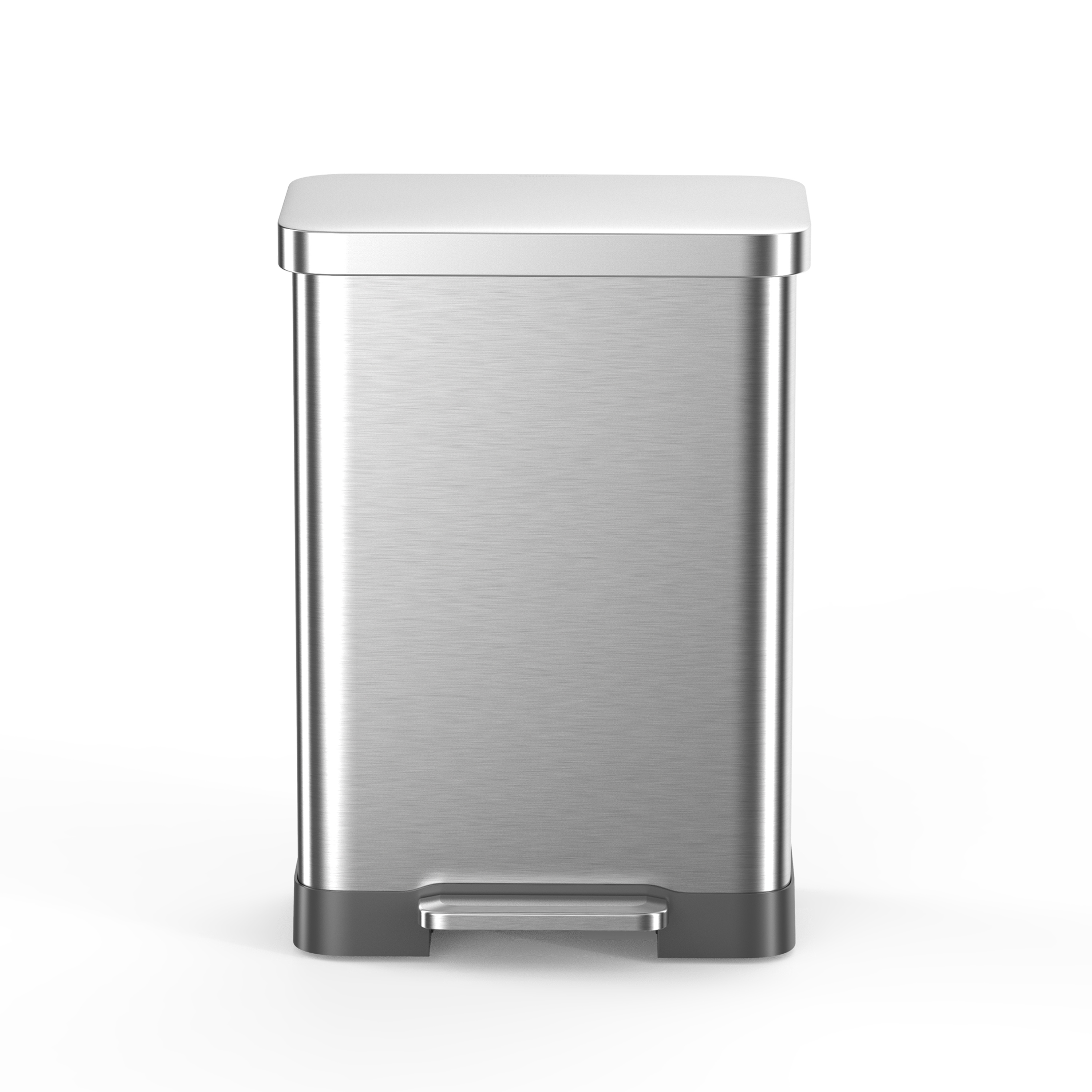 Qualiazero 20 Gallon Trash Can, Stainless Steel Step On Kitchen Trash Can, Stainless  Steel 