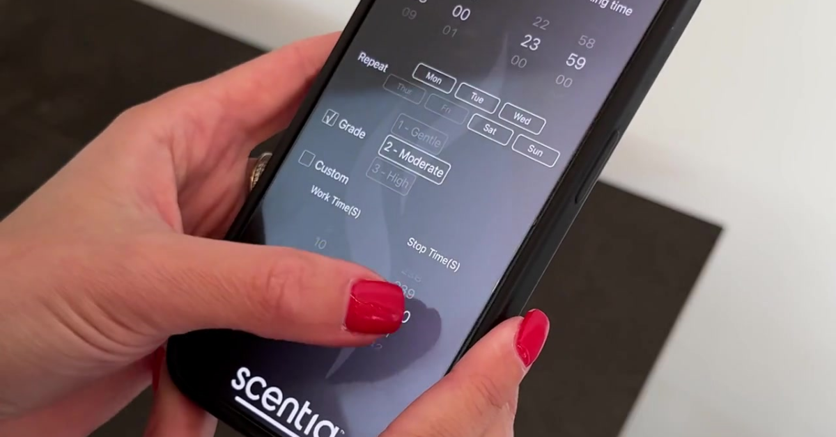 thumbnail video image 2 of SCENTIA Pro Scent Diffuser, Waterless Cold-Air Diffusion, Fragrance Oil Diffuser for Home, Office, Yoga Room, Black, 2 of 6