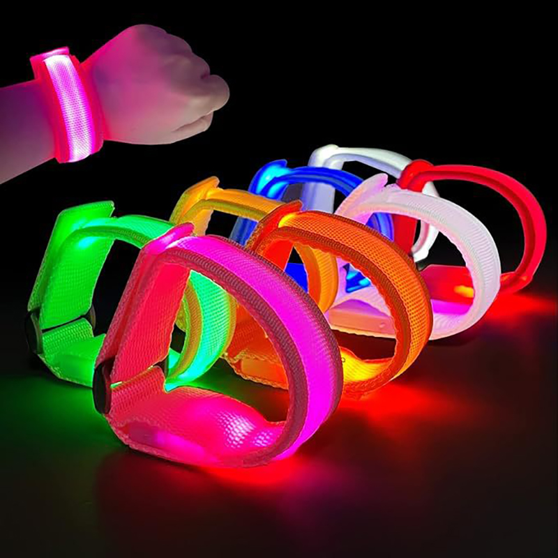 thumbnail video image 2 of 50pcs Led Luminous Bracelet Concert Party Bar Luminous Bracelet LED Luminous Sports Wrist Strap Perform Bar Party Supplies, 2 of 11