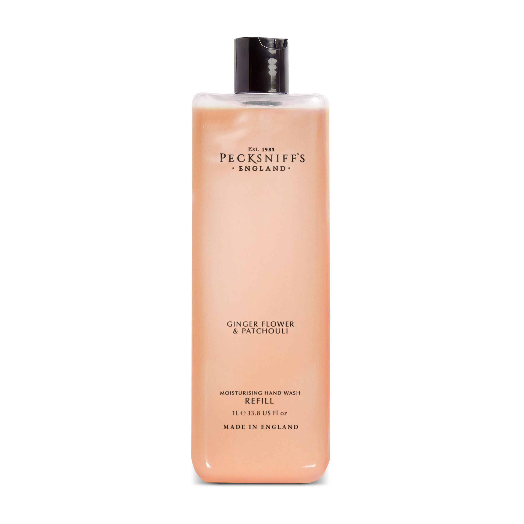 thumbnail video image 2 of Pecksniff's Ginger Flower & Patchouli Scented Moisturizing Hand Wash Refill | 1 L/1000 ml, 33.8 fl oz, 2 of 9