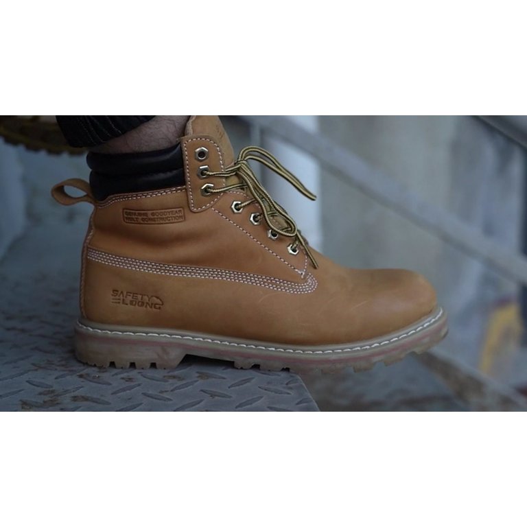 SAFETY LOONG Steel Toe Work Boots, 6-Inch Waterproof Leather  display picture 2