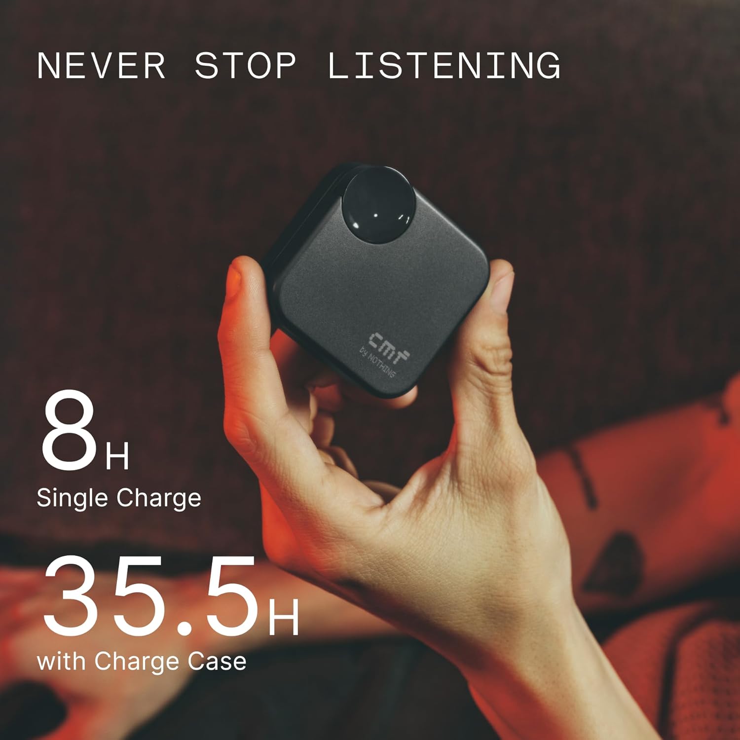 thumbnail video image 2 of CMF Buds 2a Wireless Earbuds Active Noise Cancelling 42dB Hybrid ANC Bluetooth Headphones, 12.4mm Dynamic Driver for Big Bass, 4 Mic Clear Call, Sport Ear Buds for iPhone, Android, Light Grey, 2 of 12