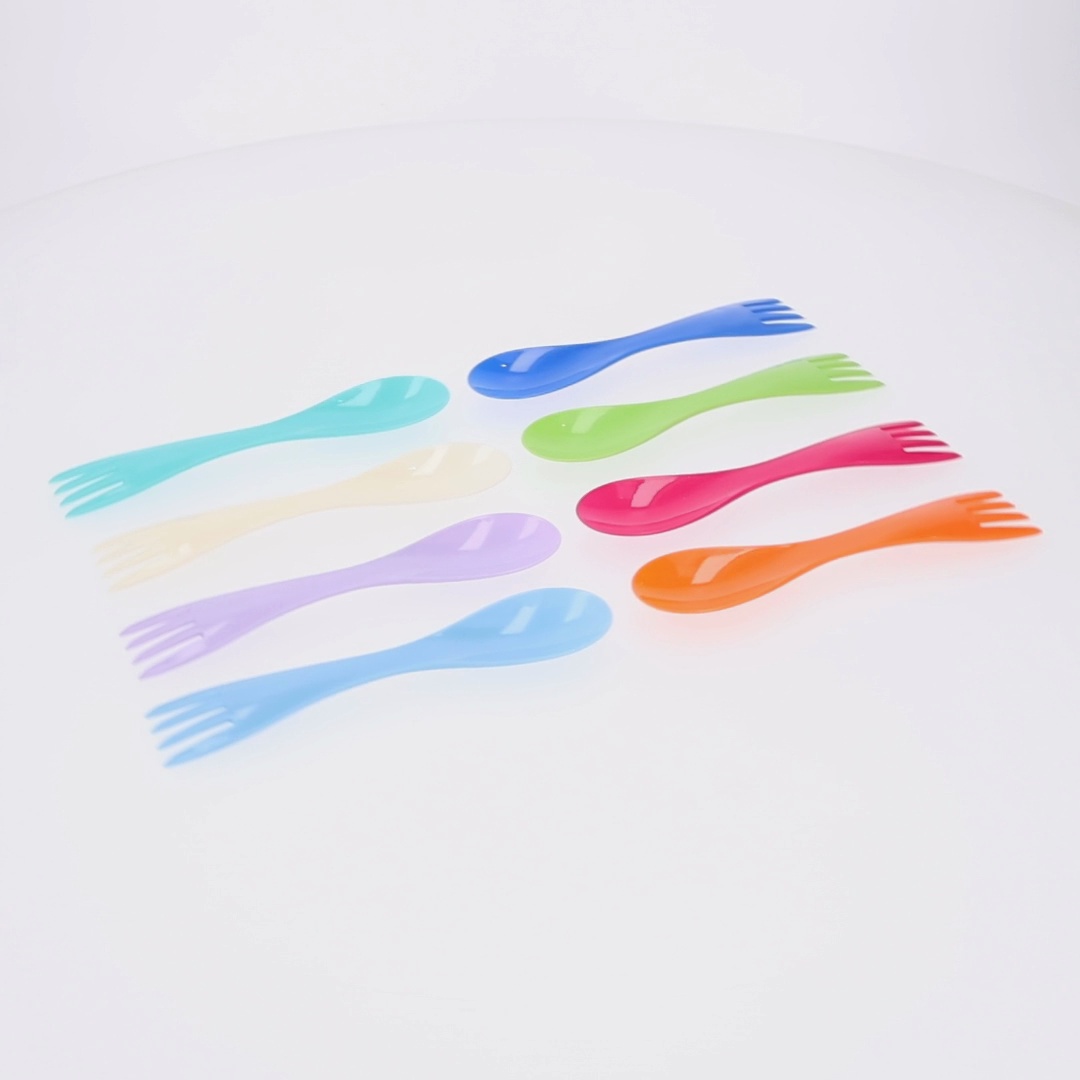 Your Zone, 8-Piece Multi-Colored Plastic Spork Set - Walmart.com
