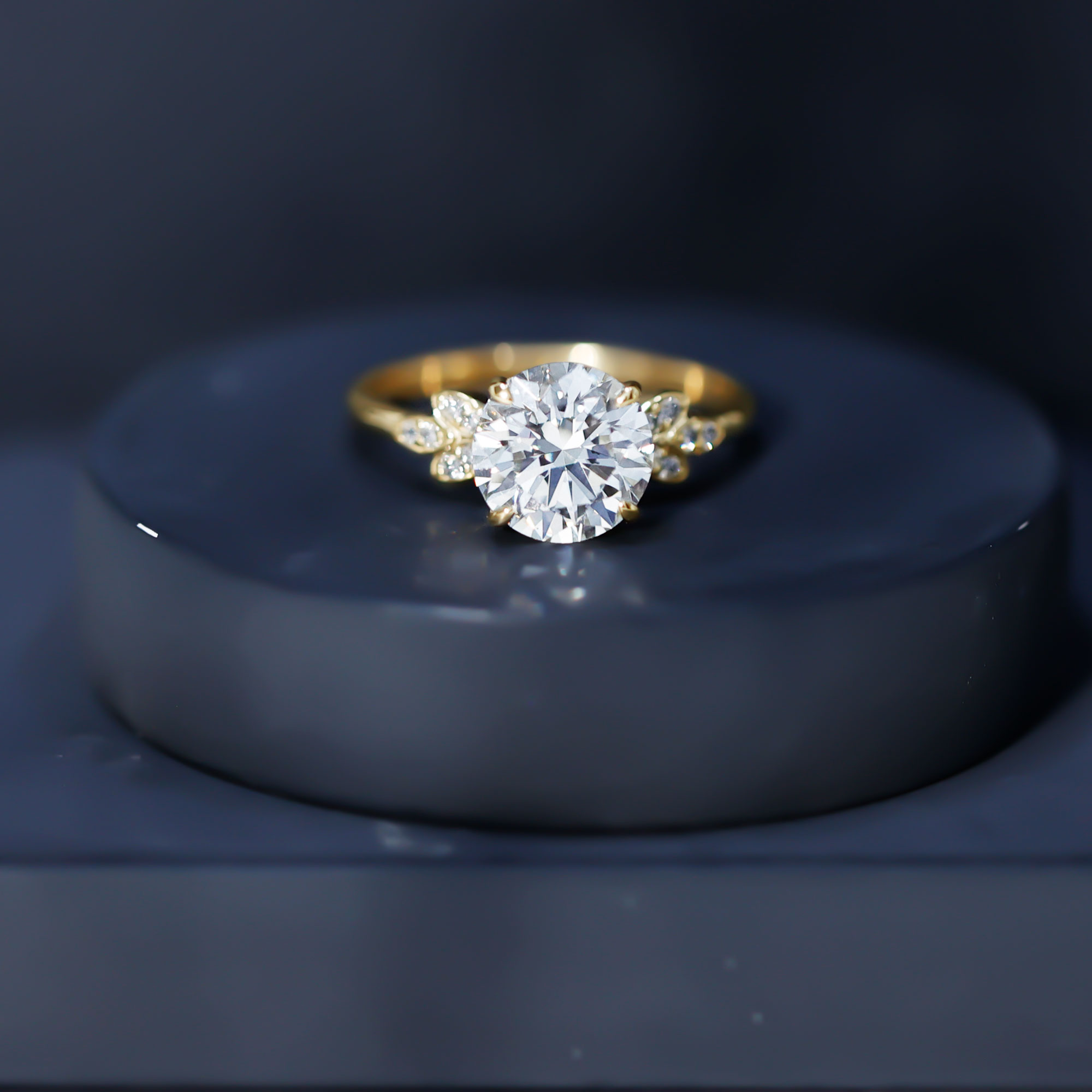 thumbnail video image 2 of Rosec Jewels Certified Lab Grown 3 Carat Diamond Engagement Ring for Women - EF-VS Quality - Gift For Special Occasion, 18K White Gold, US 6.50, 2 of 8