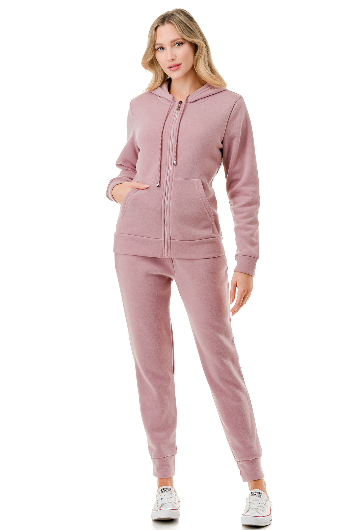 thumbnail video image 2 of Women's 2 Piece Tracksuit Set Warm Fleece Lined Hoodie & Jogger Sweat Set - Sweatsuit  Outfits Size S-3XL, 2 of 7