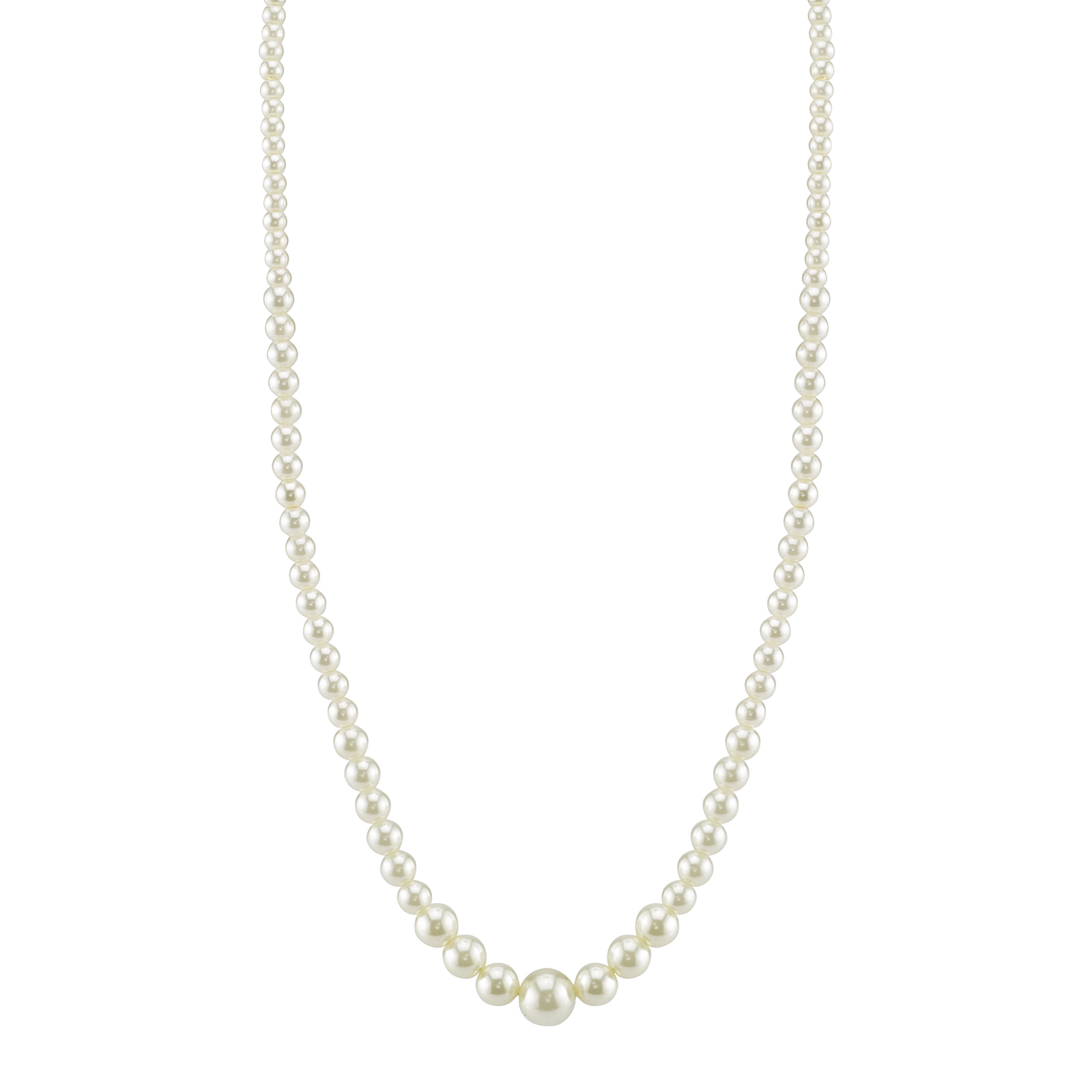 thumbnail video image 2 of 1928 Jewelry Women's Bridal Eloquence 18" Delicate Graduated Glass Faux Pearl Strand Necklace, 2 of 5