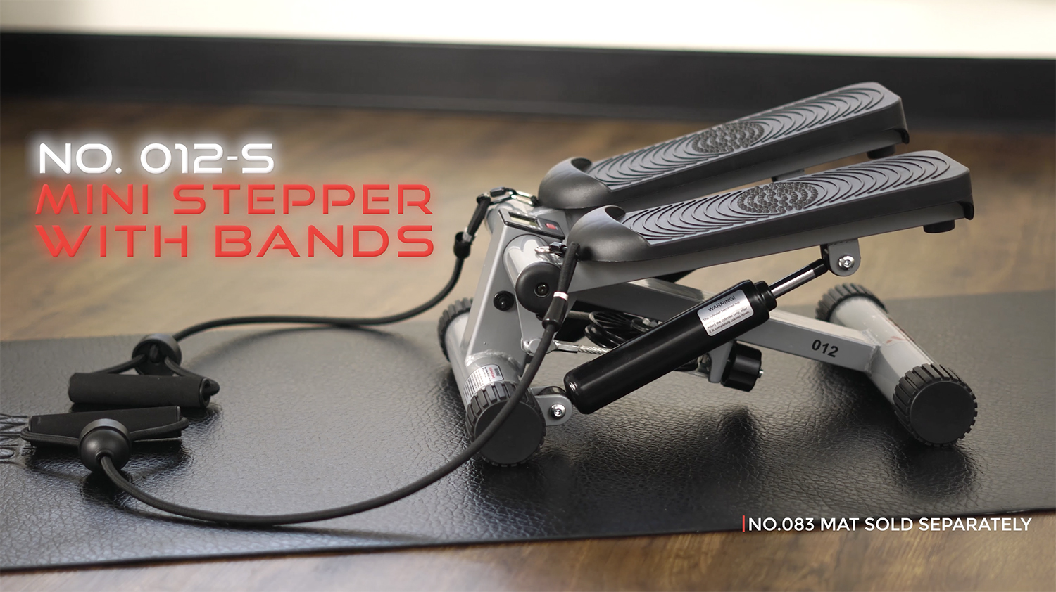 thumbnail video image 2 of Sunny Health & Fitness Mini Steppers for Exercise at Home, Stair Step Workout Machine with Resistance Bands, Full Body Cardio - NO. 012-S, 2 of 10