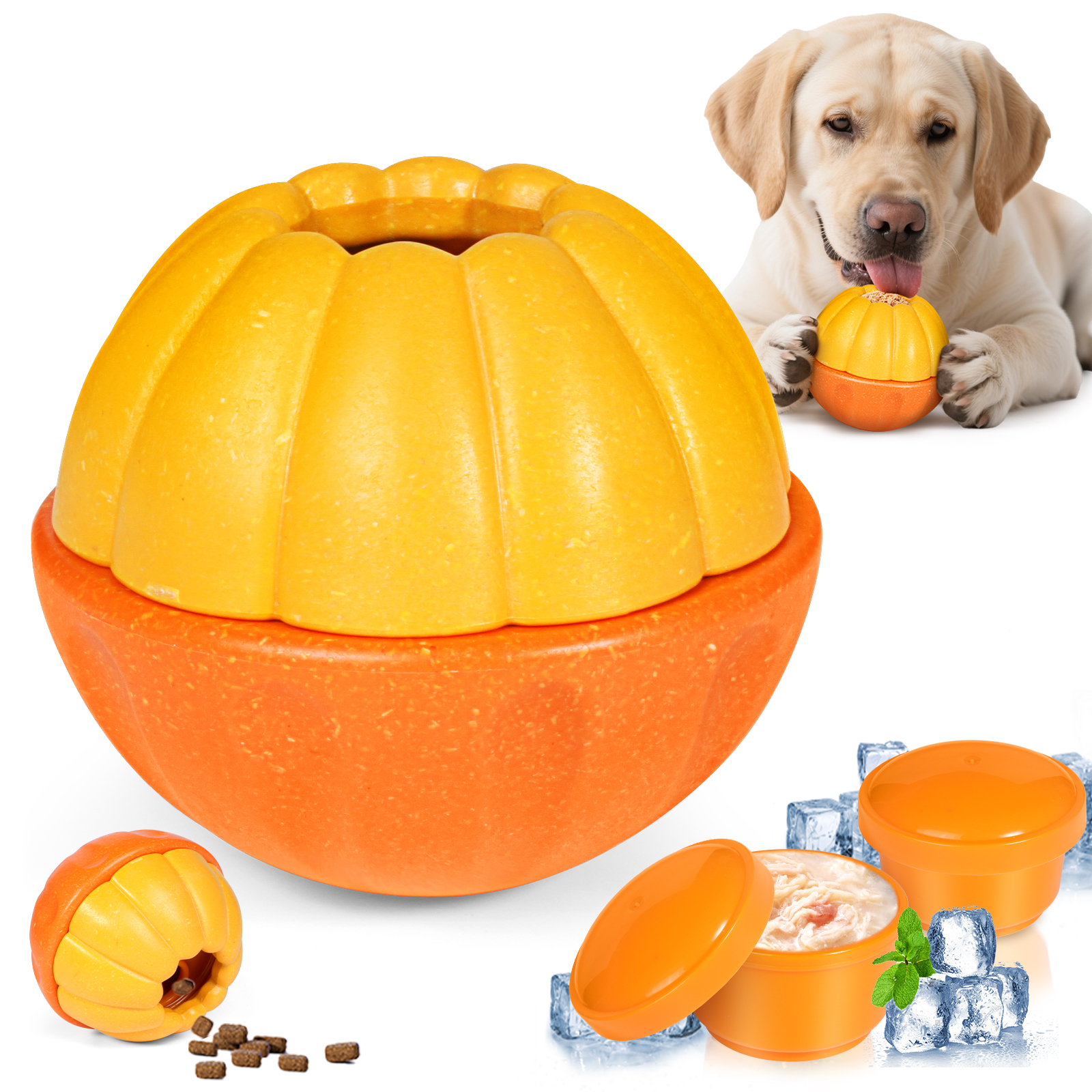 thumbnail video image 2 of Crazydeer Dog Frozen Treat Toy for Aggressive Chewers Nylon Coffee Wood Long Lasting Interactive Dog Toys, 2 of 9