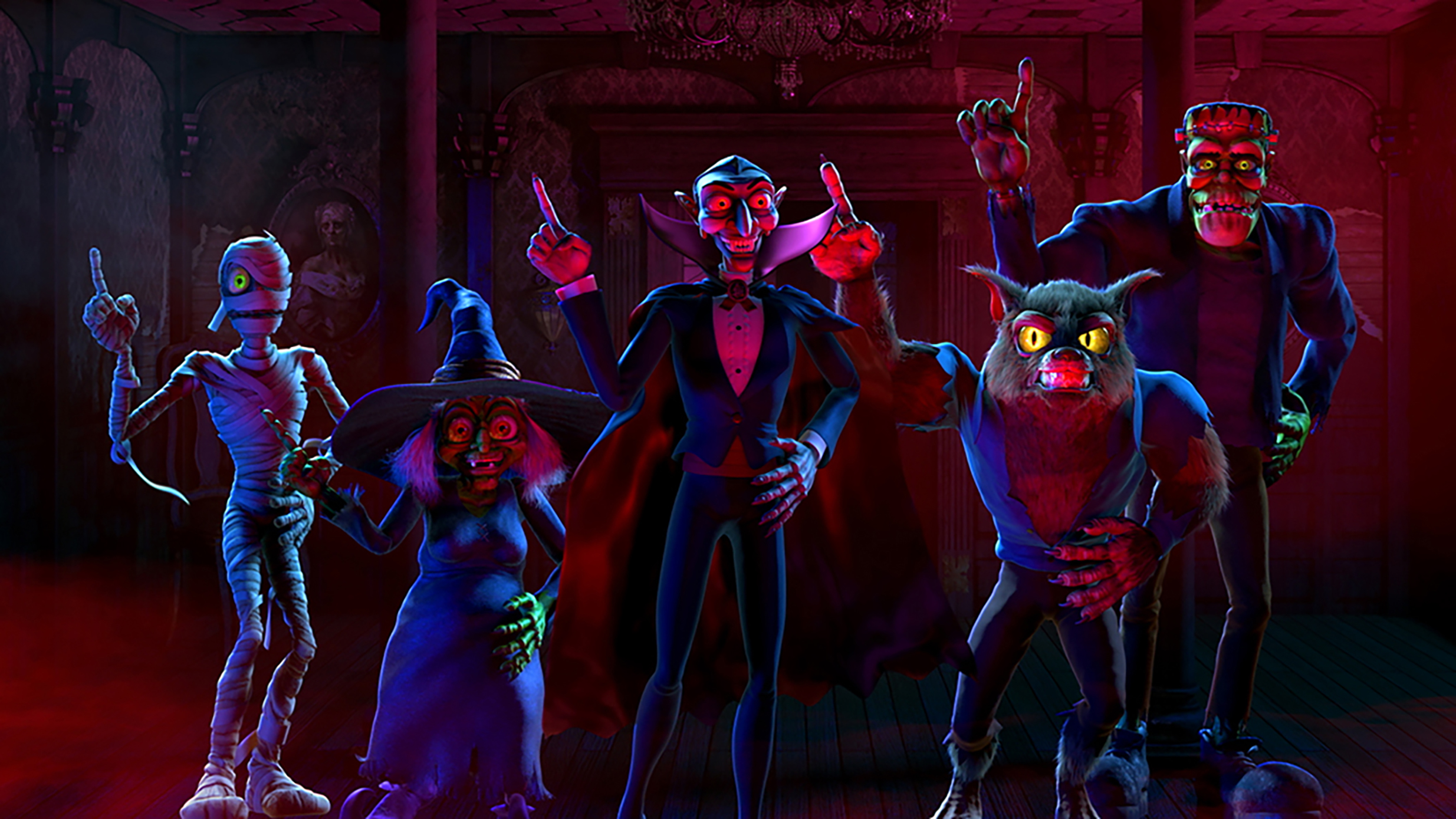 thumbnail video image 2 of Halloween Digital Decoration on USB includes 8 Atmosfx video effects for Hallloween, 2 of 14