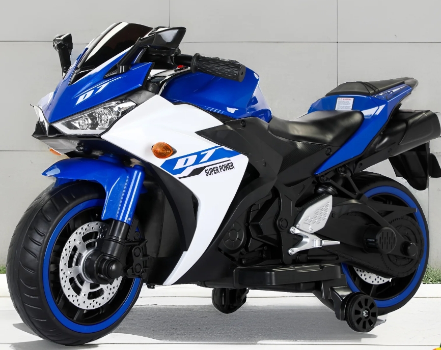 thumbnail video image 2 of 12V Kids Motorcycle Ride On Toy, Two Seats Battery Powered Ride On Motorcycle, Electric Motorcycle for Kids Ages 3-8 Years, 4Mph Max, Red, 2 of 8