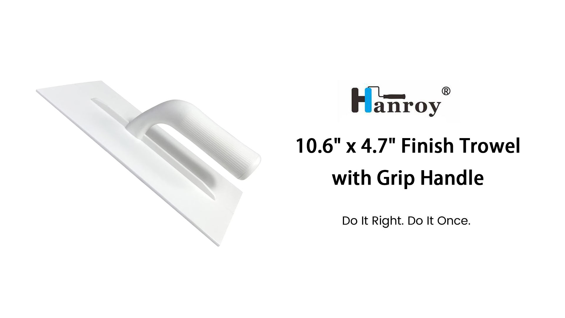 Hanroy Plastic Finishing Trowel, 10.6 inch, Cement, Drywall & Masonry ...