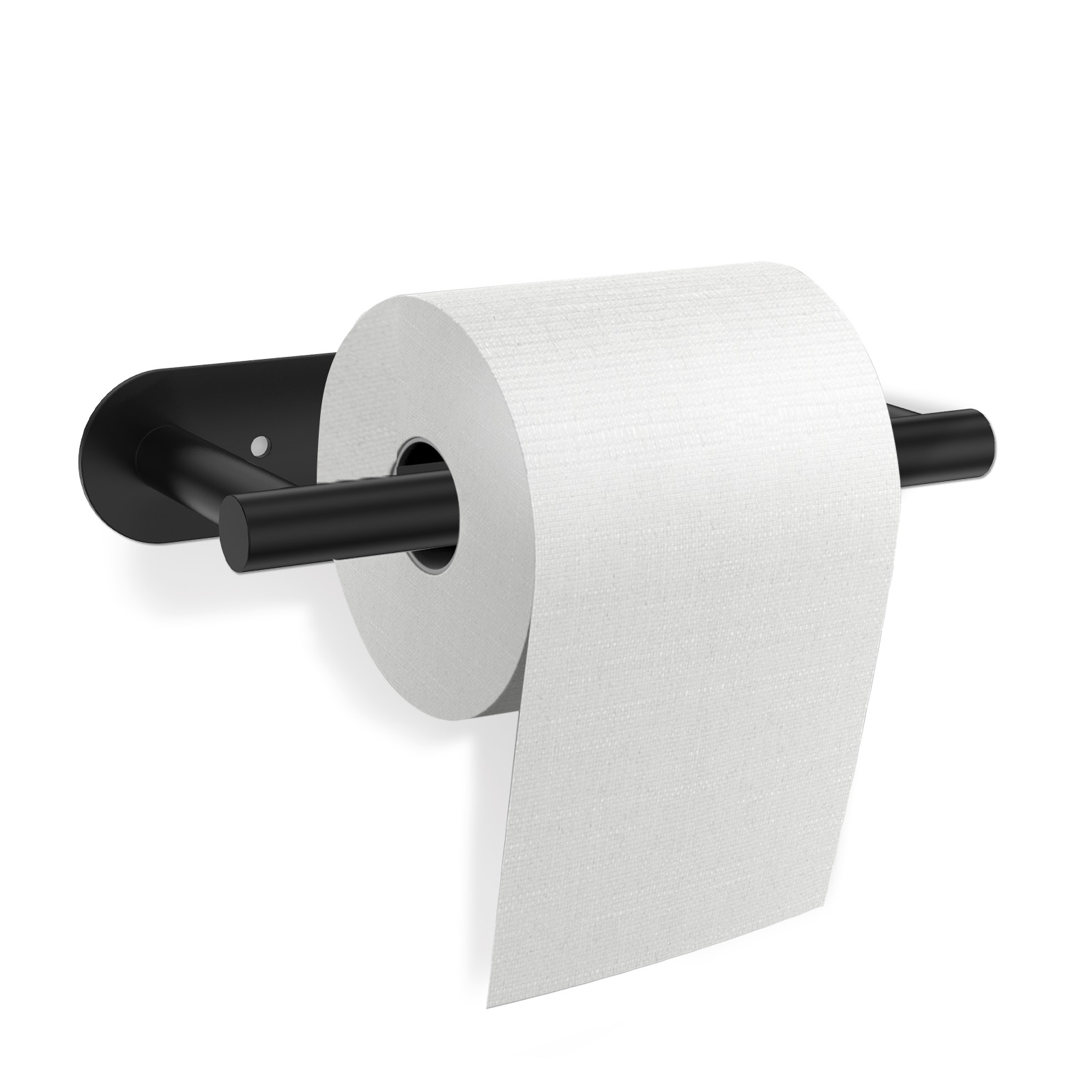 thumbnail video image 2 of Dznils Wall Mounted Stainless Steel Toilet Paper Holder, Matte Black, 2 of 12