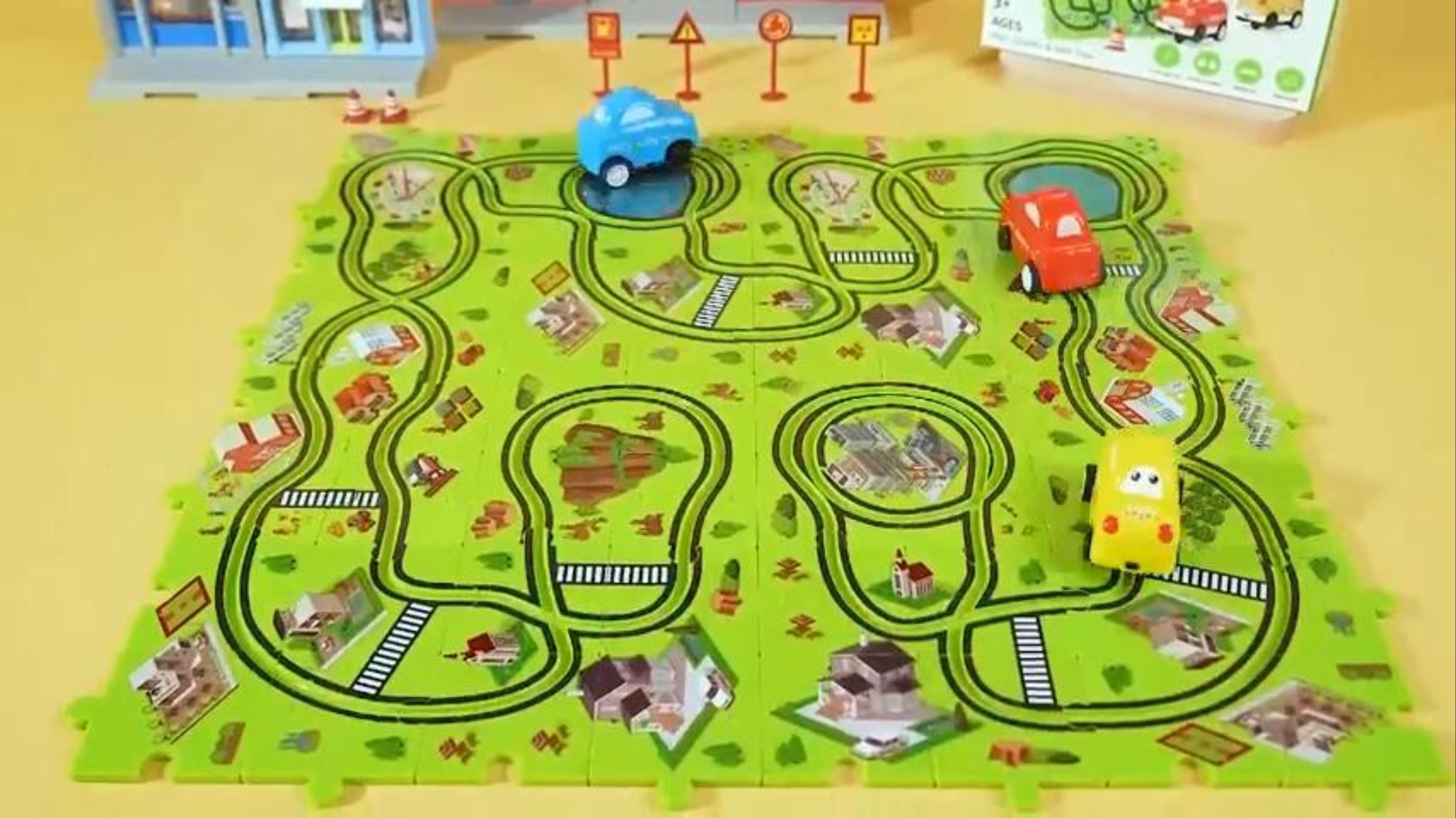 48PCS Puzzle Track Car Set for Toddlers, Kids Toys for 3-8 Year Old Boy ...