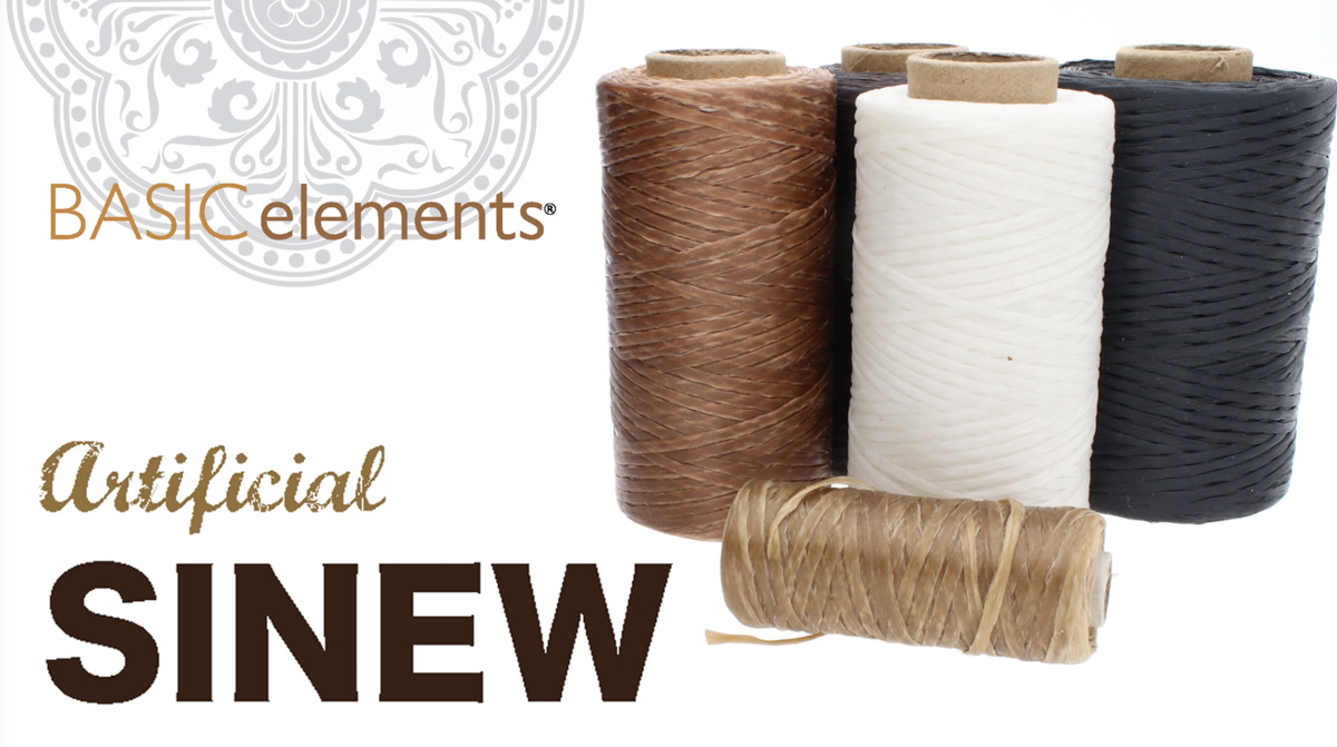 thumbnail video image 2 of The Beadsmith Artificial Sinew – Waxed Polyester Cord, Natural Color, 5-Ply, 1 oz, 33 yds / 98 ft, 2 of 8