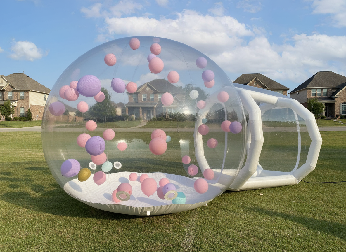 thumbnail video image 2 of 10FT Bubble Balloon House Bubble Tent for Party Balloons Decorations, 2 of 9