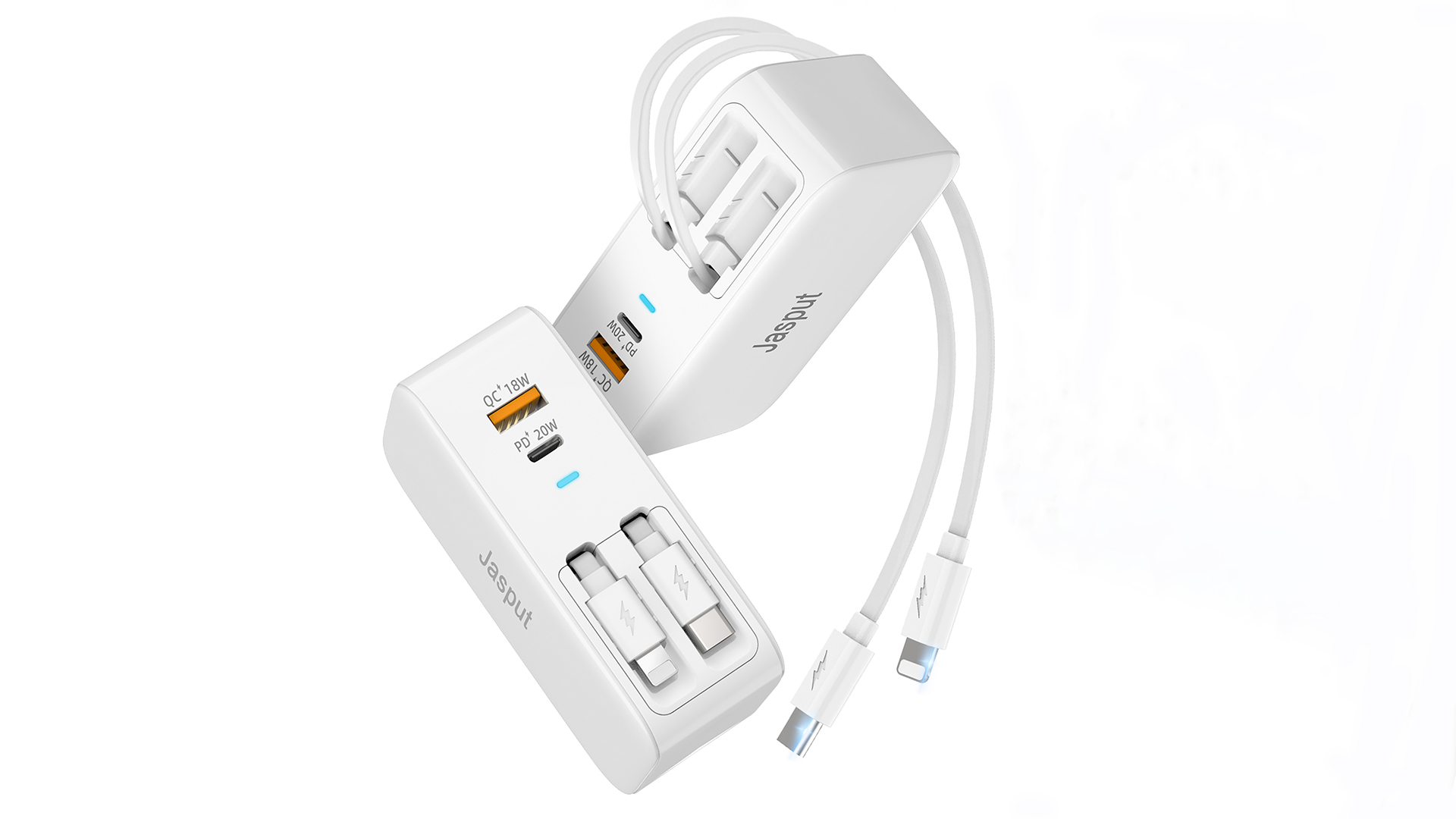 thumbnail video image 2 of Retractable Phone Wall Charger,40W Dual  Block Wall Plug with USB-A /USB-C Ports,Travel and PD Fast Charging for Phone,Pad,Tablet and More, 2 of 8