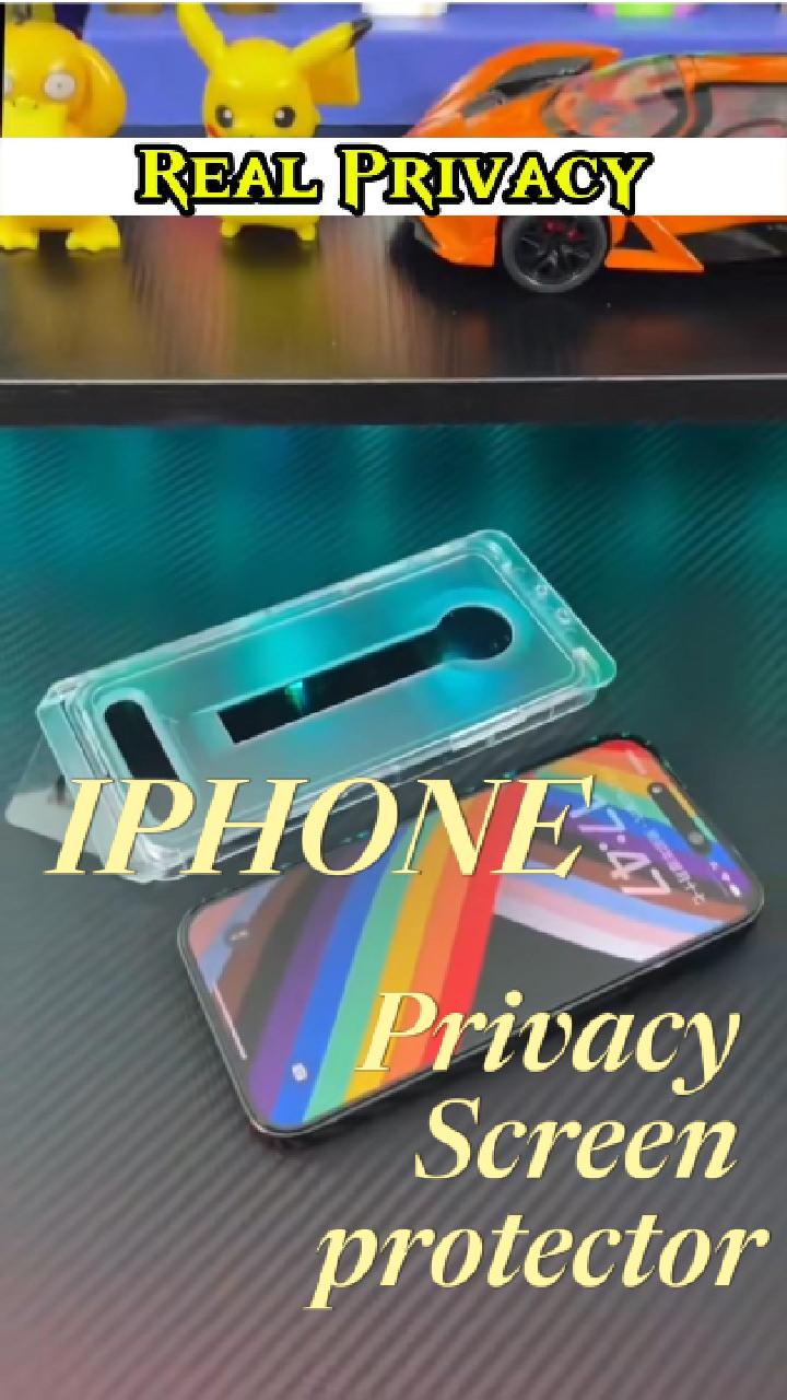 thumbnail video image 2 of Privacy Screen Protector for Apple iPhone 11/iPhone XR, 2-Pack Shatterproof Tempered Glass Film 6.1", 2 of 9