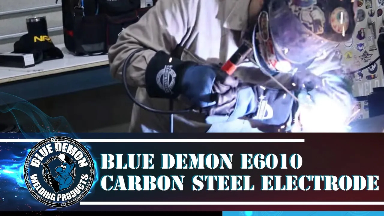 thumbnail video image 2 of Blue Demon E6010 X 1/8” X 14” X 5LB Carbon Steel Welding Electrode, Great for Pipe Welding, General Fabrication, Also Recommended for Welding API grades A25, A, B, and X42 Pipe, 2 of 4