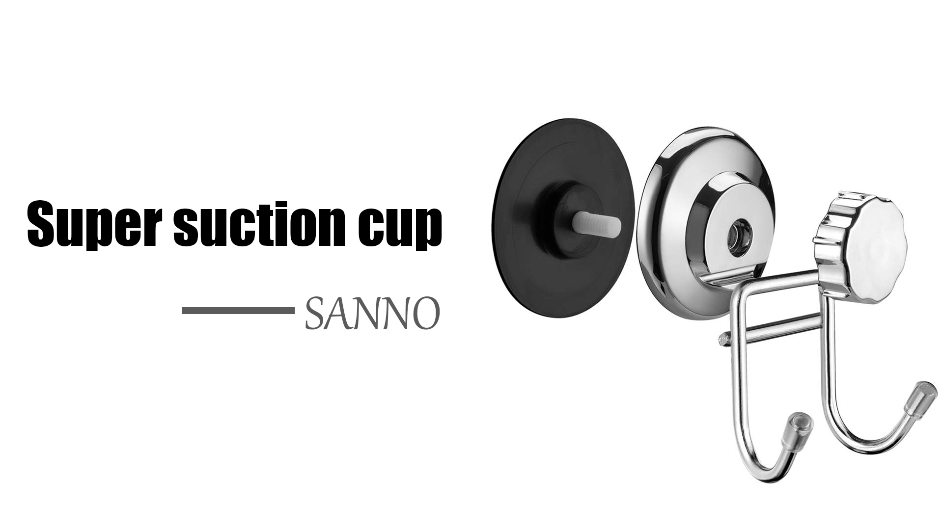 thumbnail video image 2 of SANNO Double Suction Hooks Suction Cups Vacuum Hook for Flat Smooth Wall Surface Towel Robe Bathroom Kitchen Shower Bath Coat,NeverRust Stainless Steel (2 Pack), 2 of 8